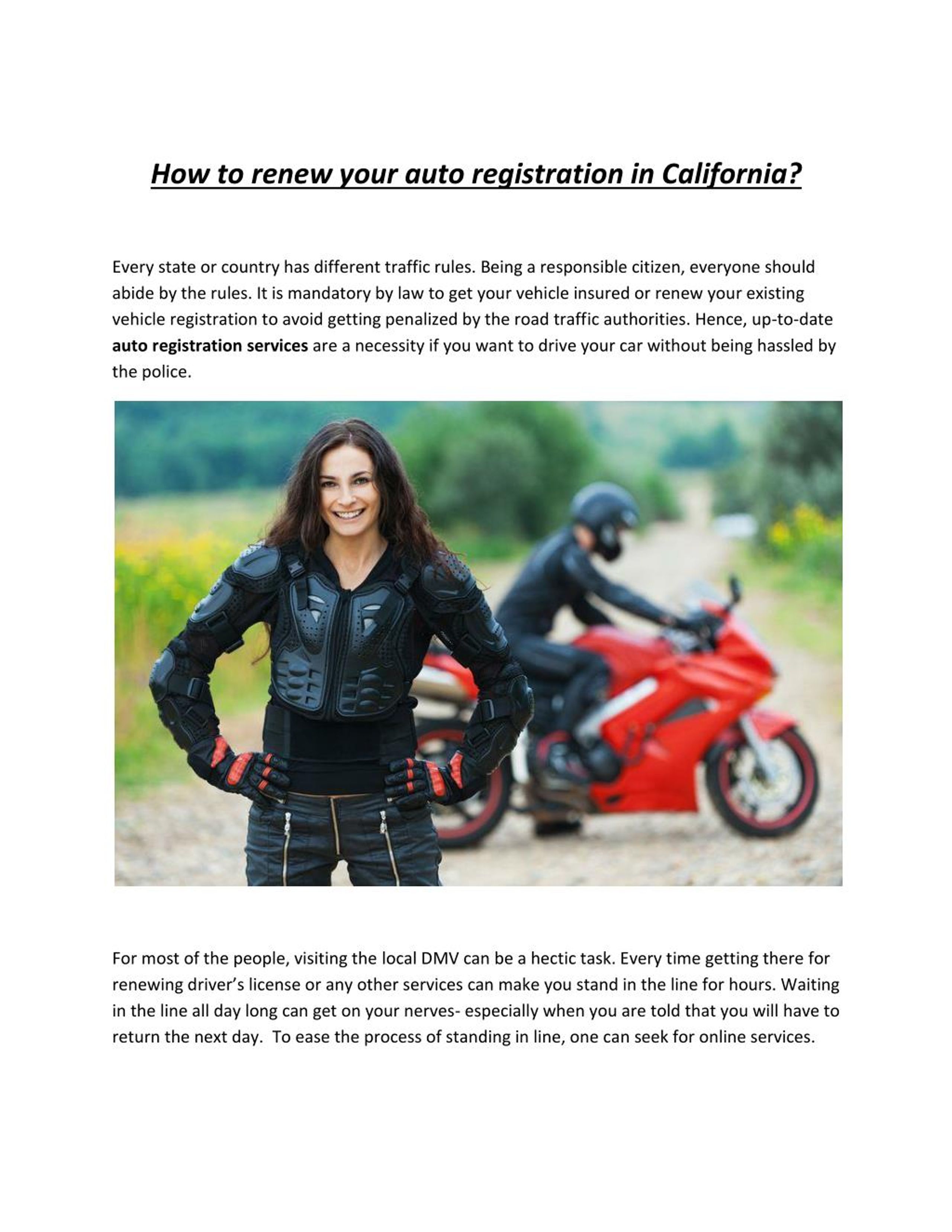 PPT How to renew your auto registration in California? PowerPoint