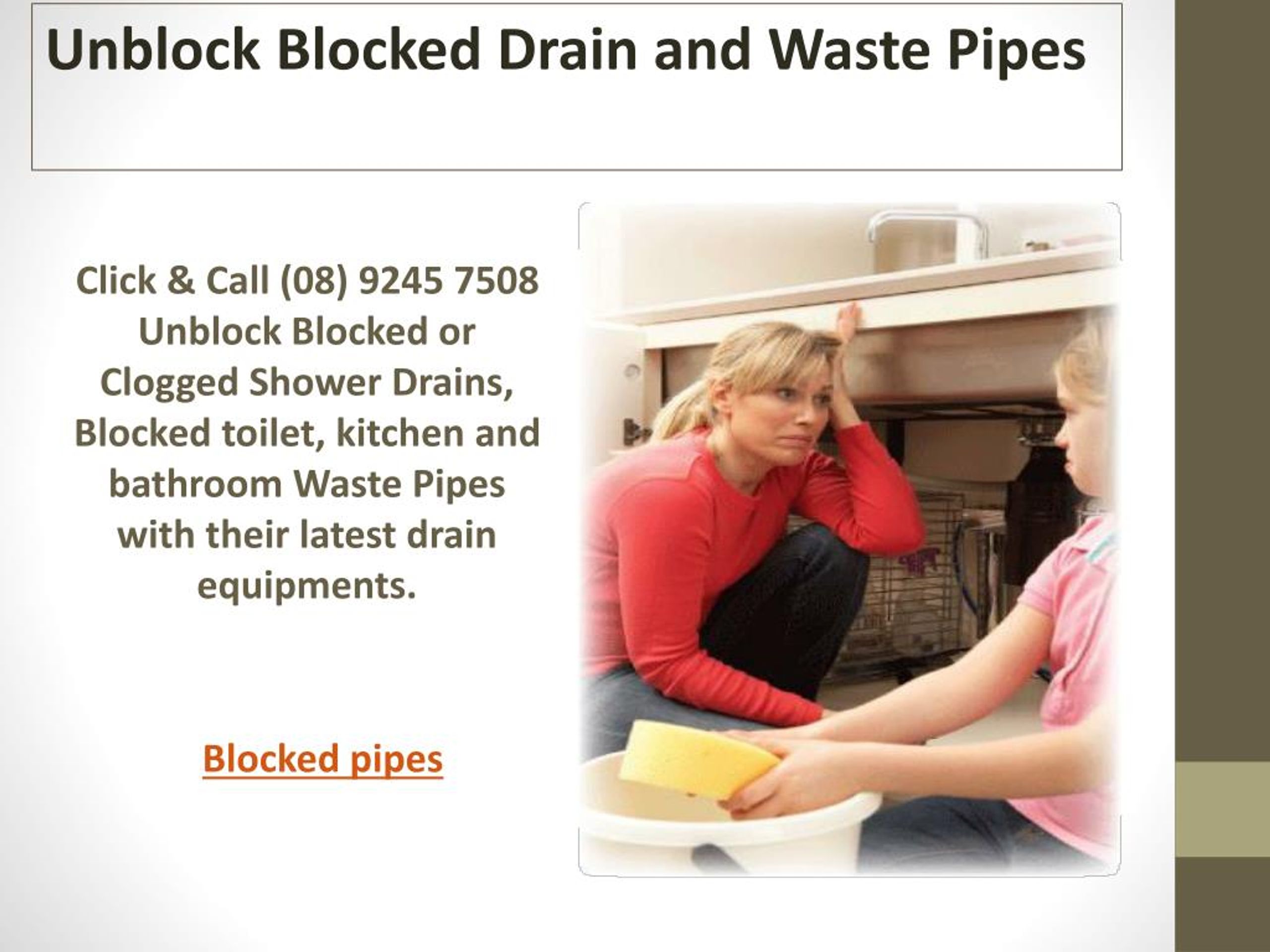 PPT Unblock Blocked Drain & Waste Pipes PowerPoint Presentation, free