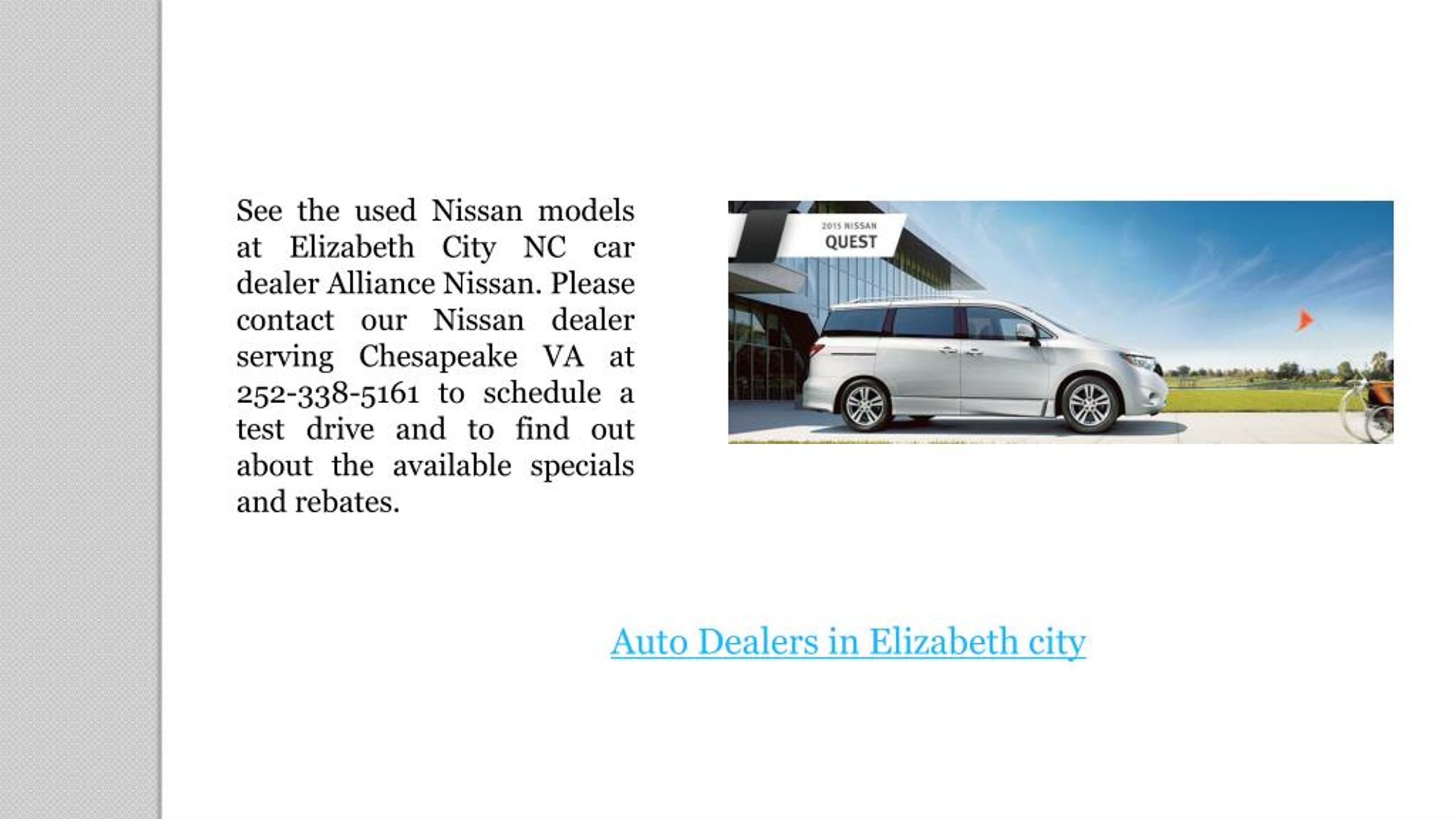 PPT Maxima and Nissan in Elizabeth City PowerPoint Presentation, free