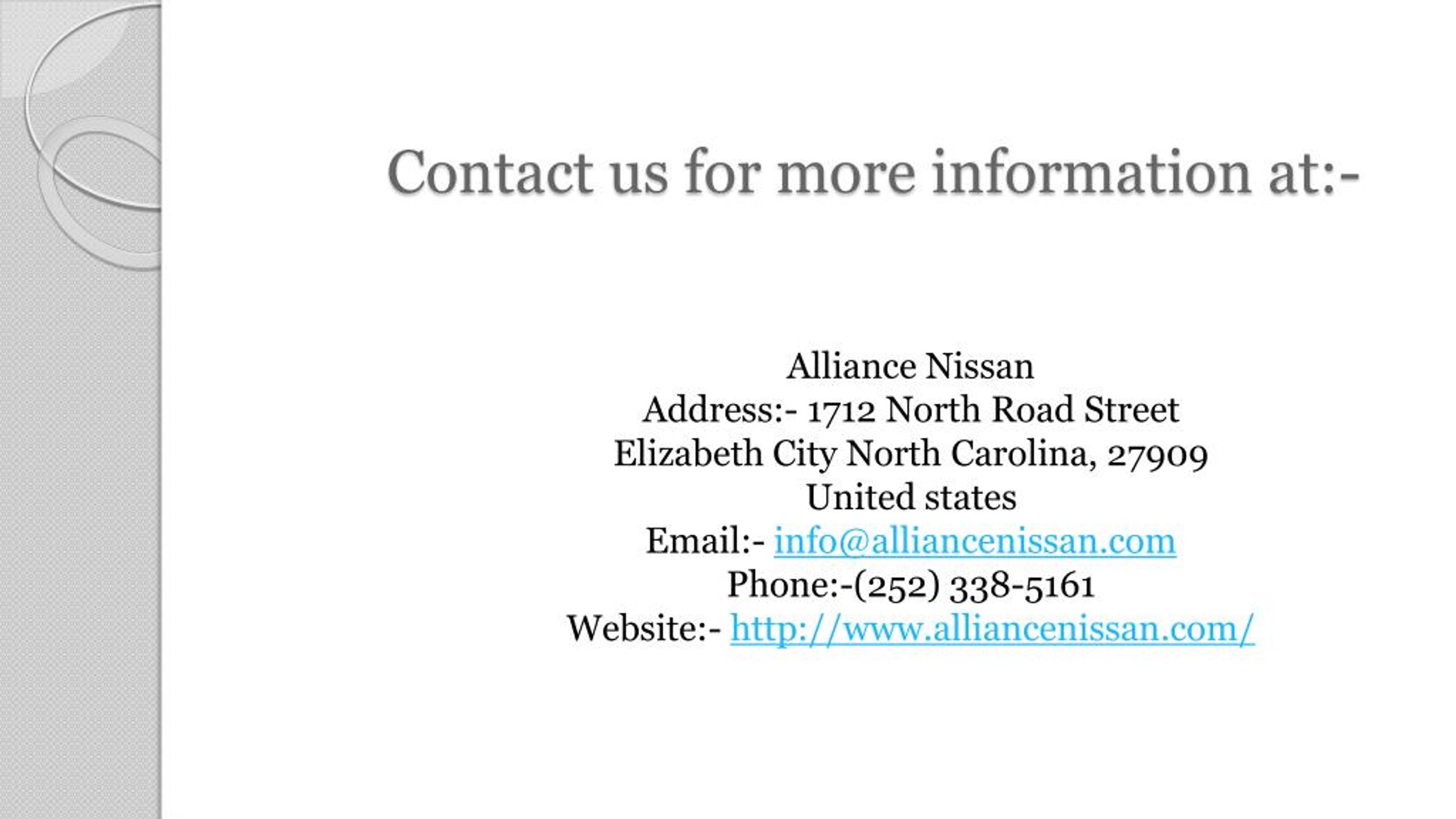 PPT Maxima and Nissan in Elizabeth City PowerPoint Presentation, free