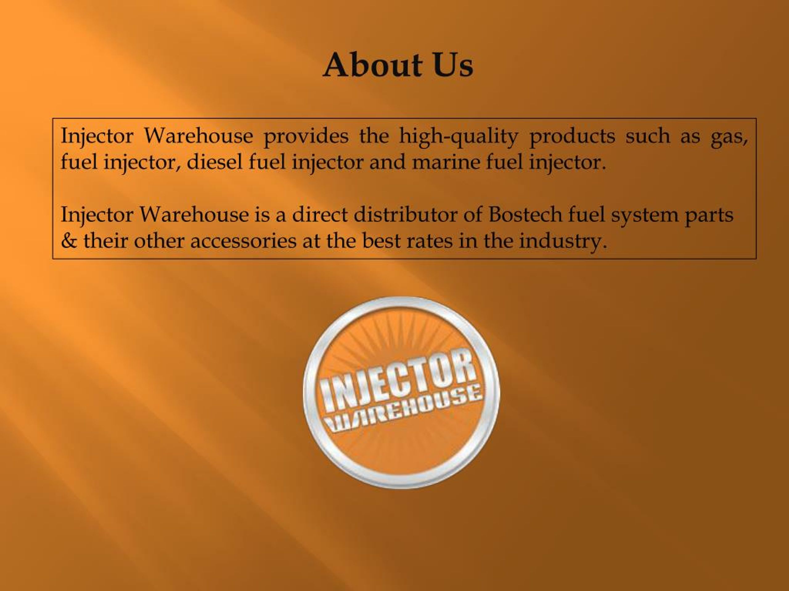 PPT Injector Warehouse Chevrolet Fuel Injectors PowerPoint