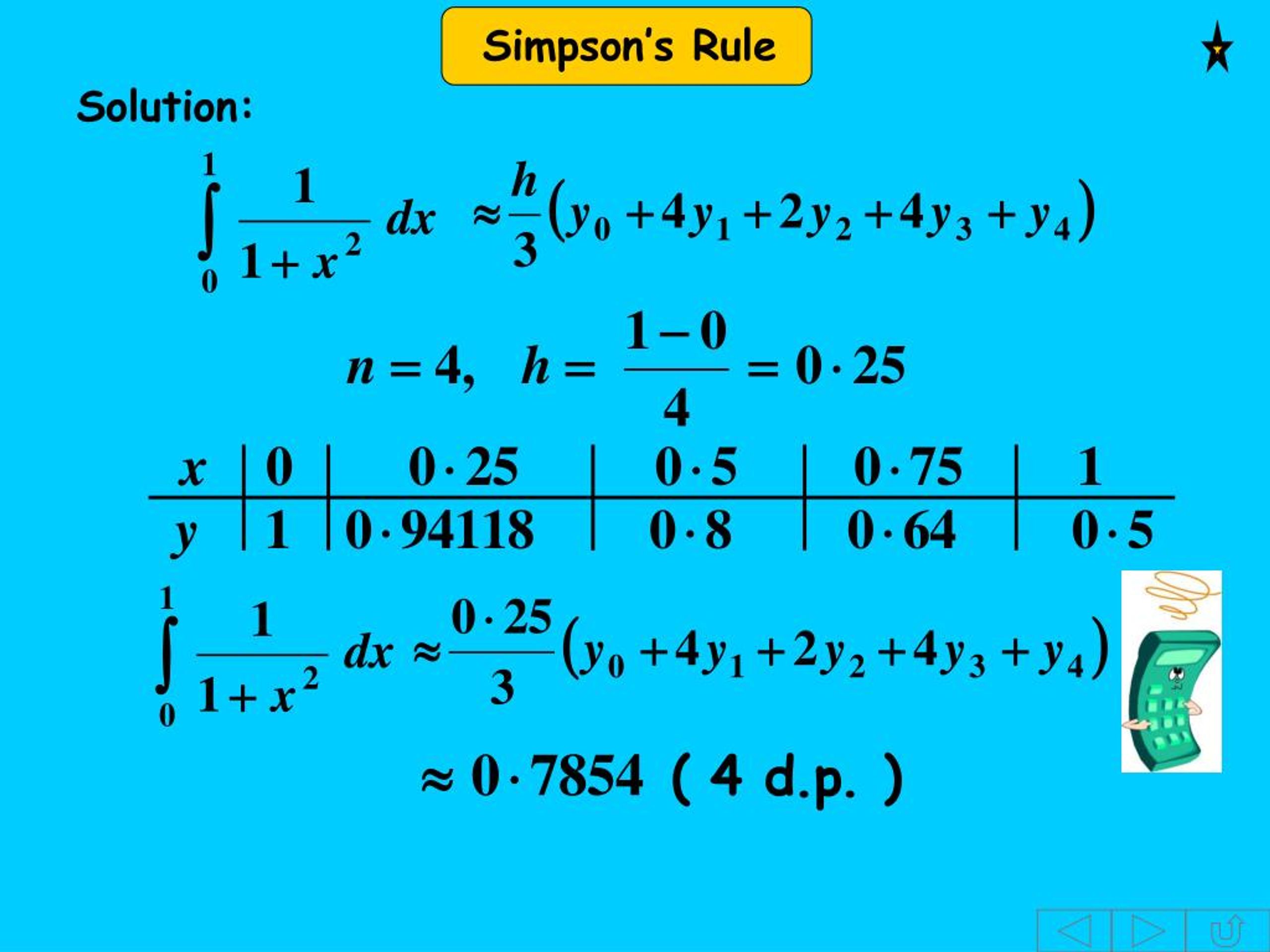 PPT Simpson's Rule PowerPoint Presentation, free download ID7185670