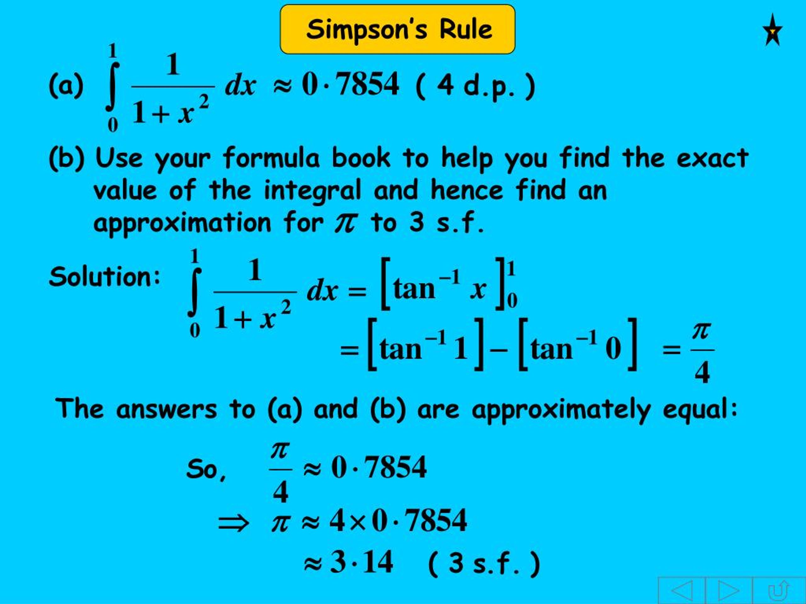 PPT Simpson's Rule PowerPoint Presentation, free download ID7185670