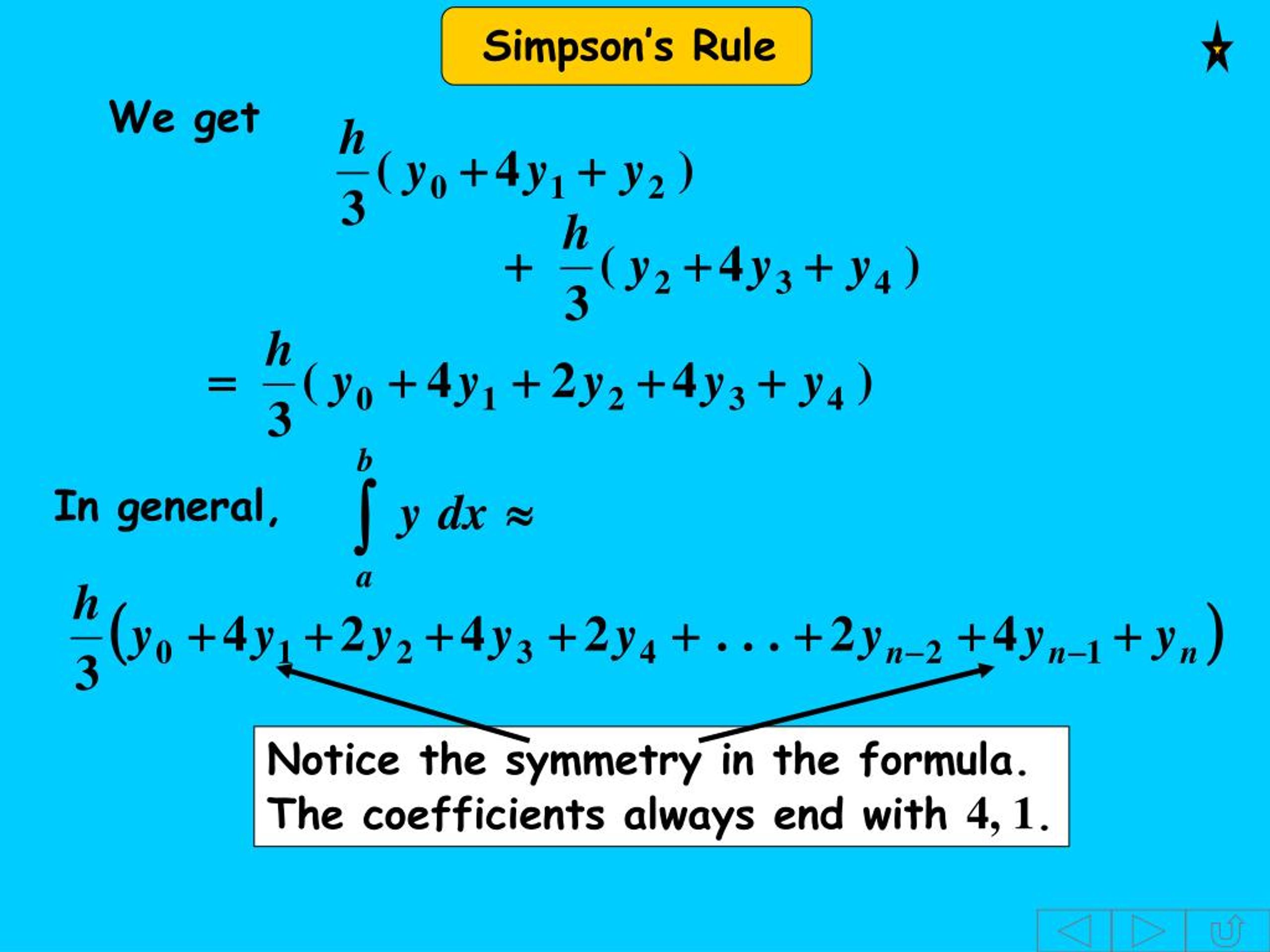 PPT Simpson's Rule PowerPoint Presentation, free download ID7185670