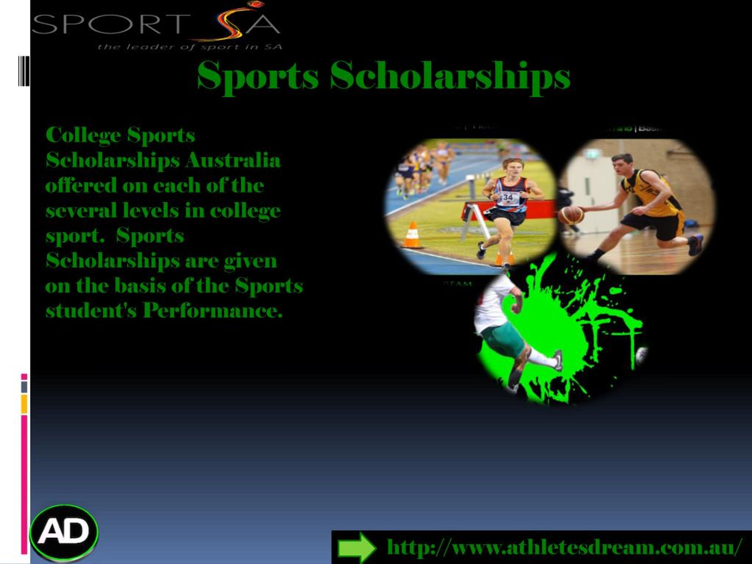 PPT Best Sports for College Scholarships PowerPoint Presentation