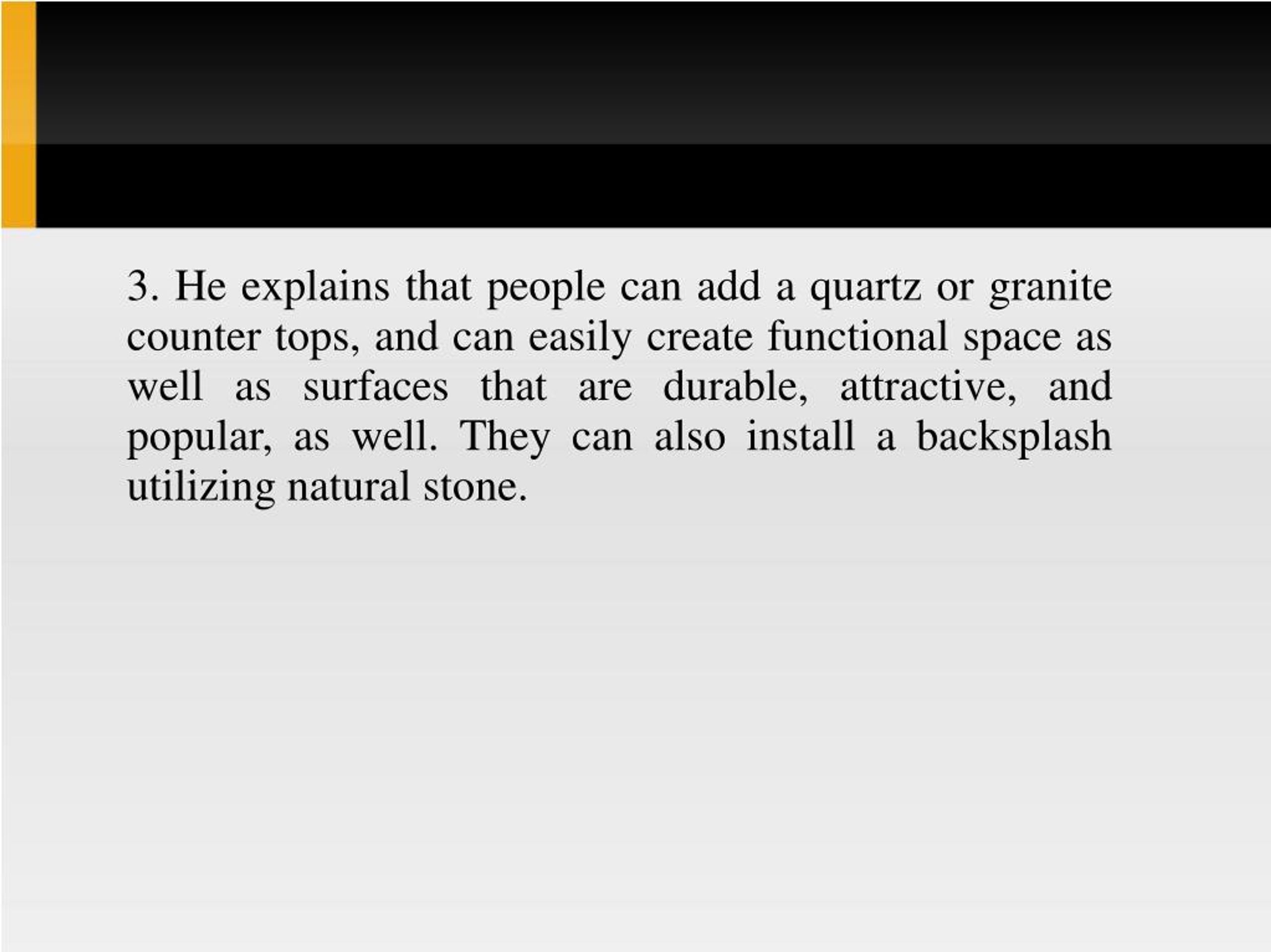 PPT Kenson Hunte Gives Easy, But Impressive Kitchen Renovation Tips