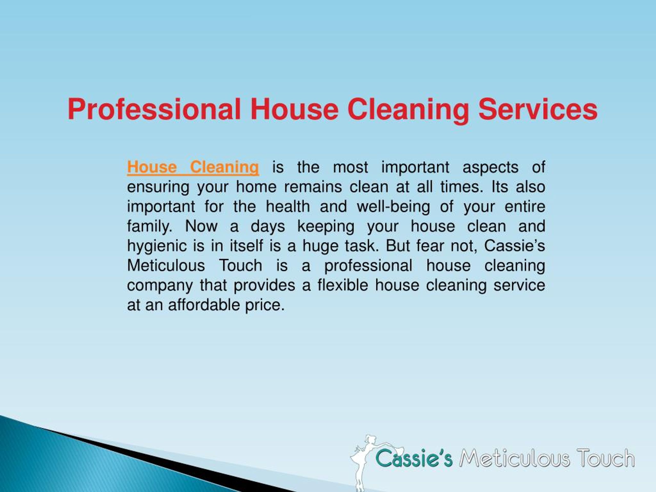 PPT Professional House Cleaning Ocala Services by Cassie’s Meticulous