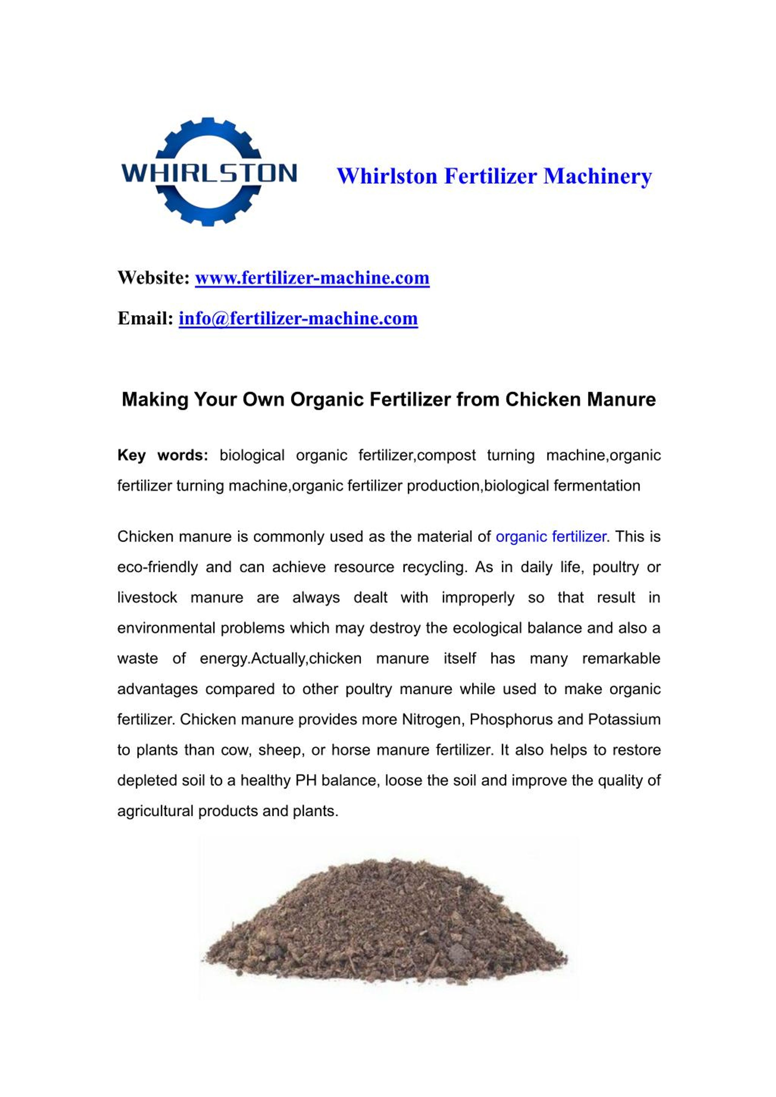 PPT Making Your Own Organic Fertilizer from Chicken Manure PowerPoint