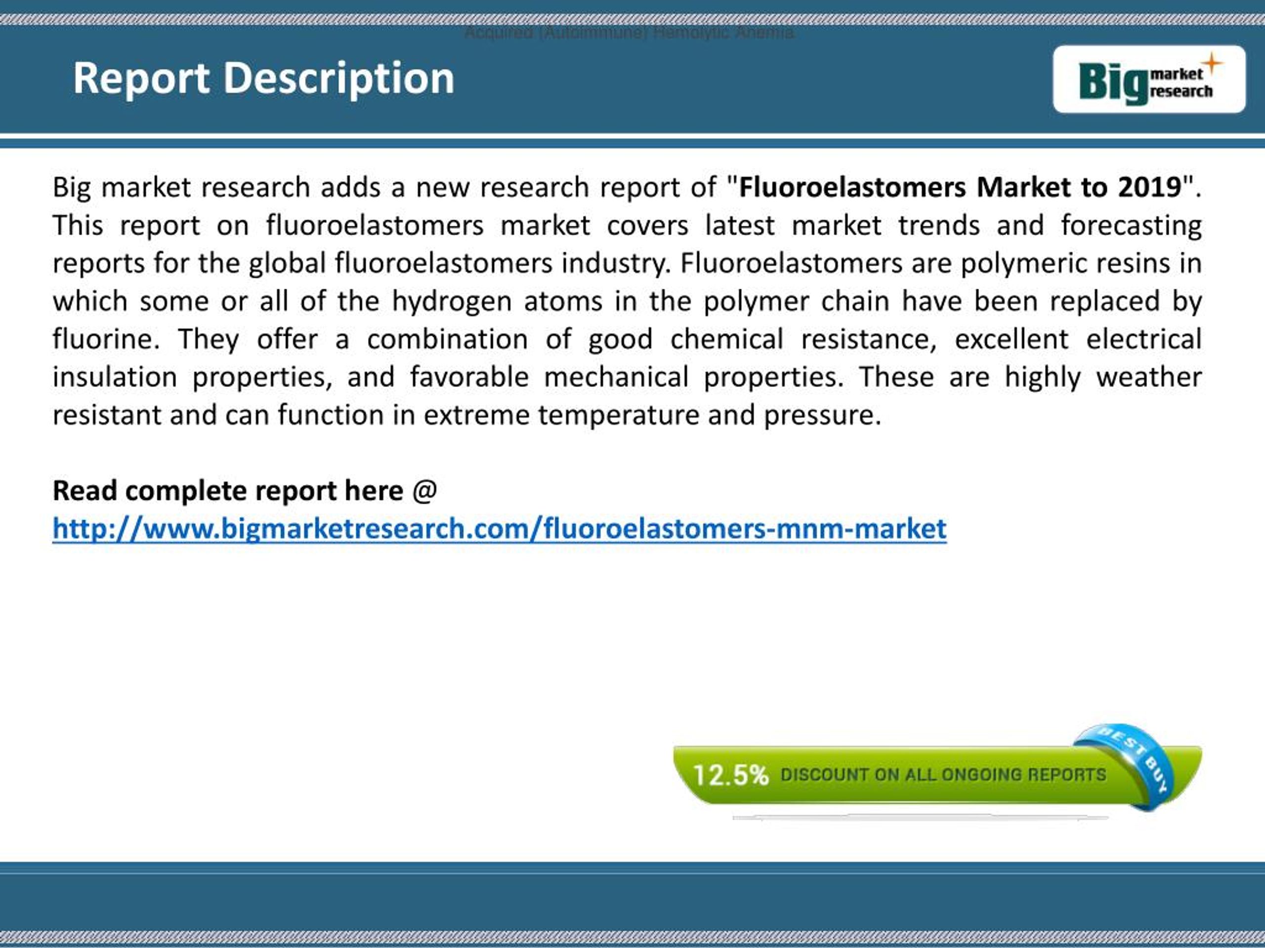PPT Fluoroelastomers Market Global Trends and Forecast to 2019