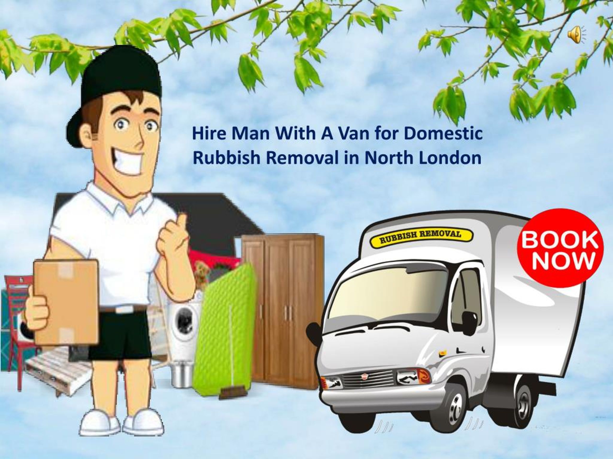 PPT Man With a Van Rubbish Removal PowerPoint Presentation, free