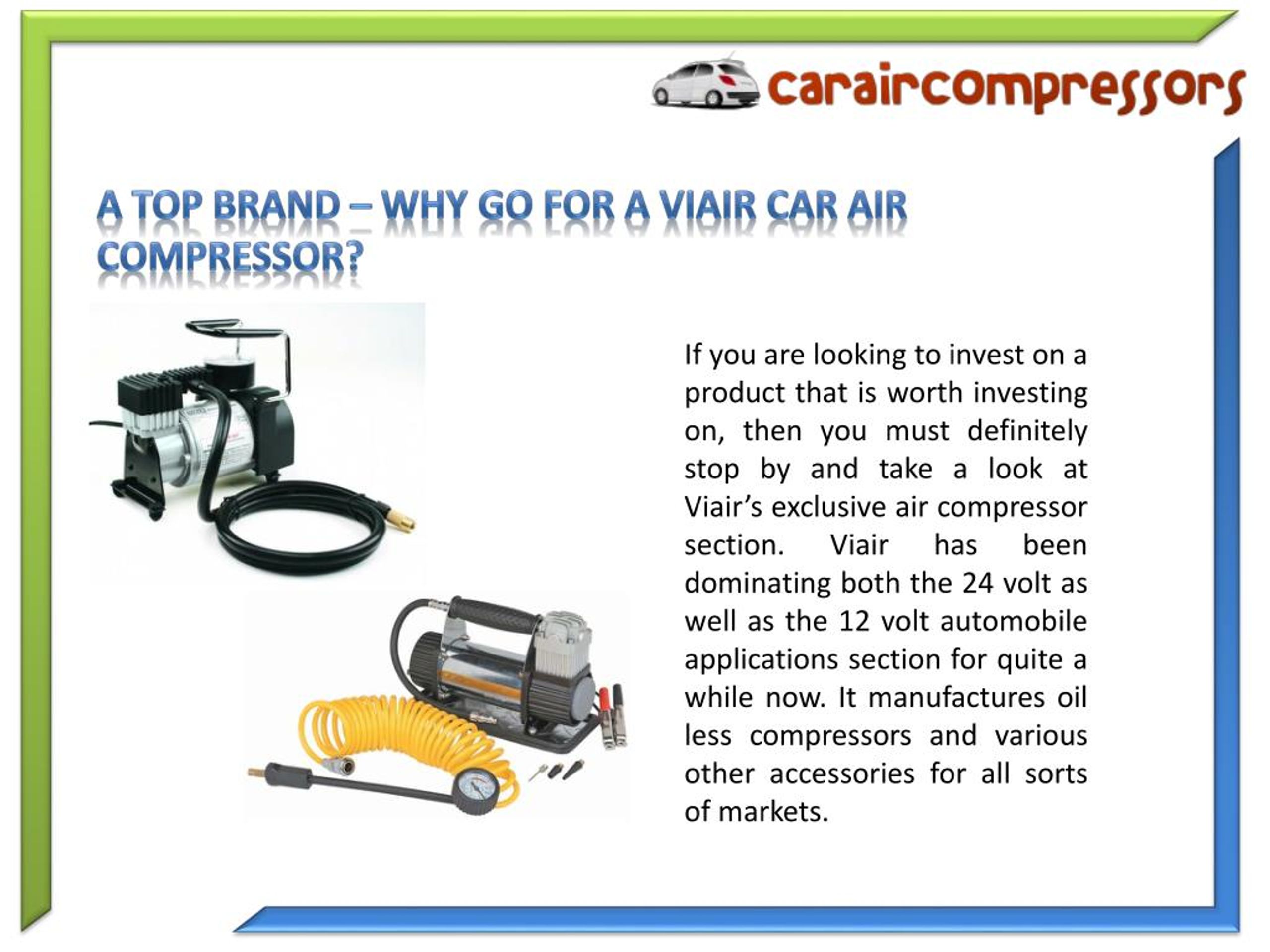 PPT Car air compressor PowerPoint Presentation, free download ID