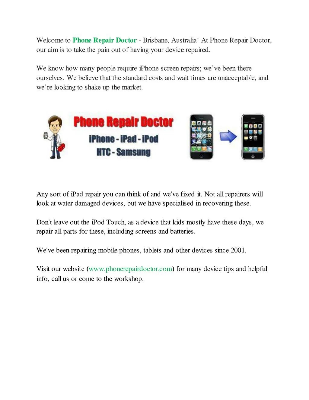 PPT Phone Repair Doctor PowerPoint Presentation, free download ID