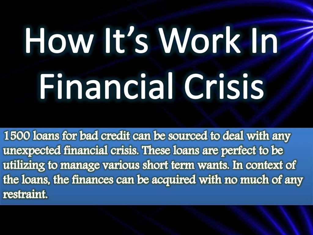 PPT 1500 Loans For Bad Credit Beat Your Temporary Financial Issues