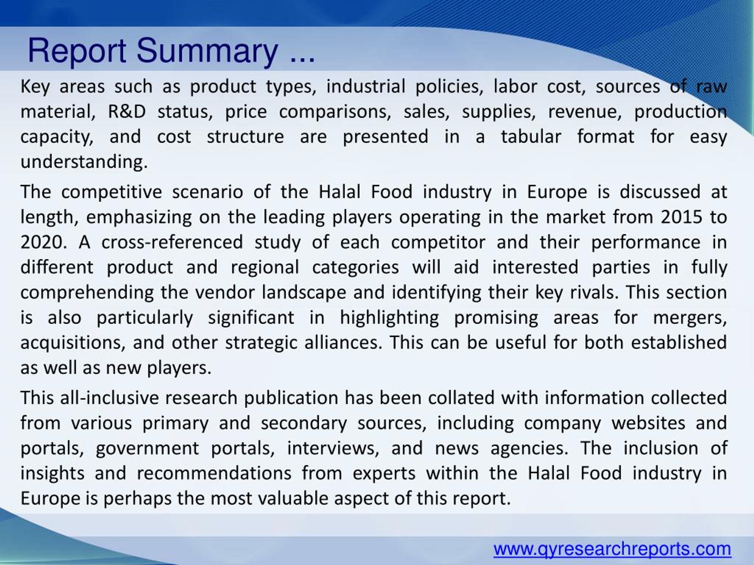 PPT Europe Halal Food Market 2015 Industry Forecast, Research, Growth, Overview, Analysis