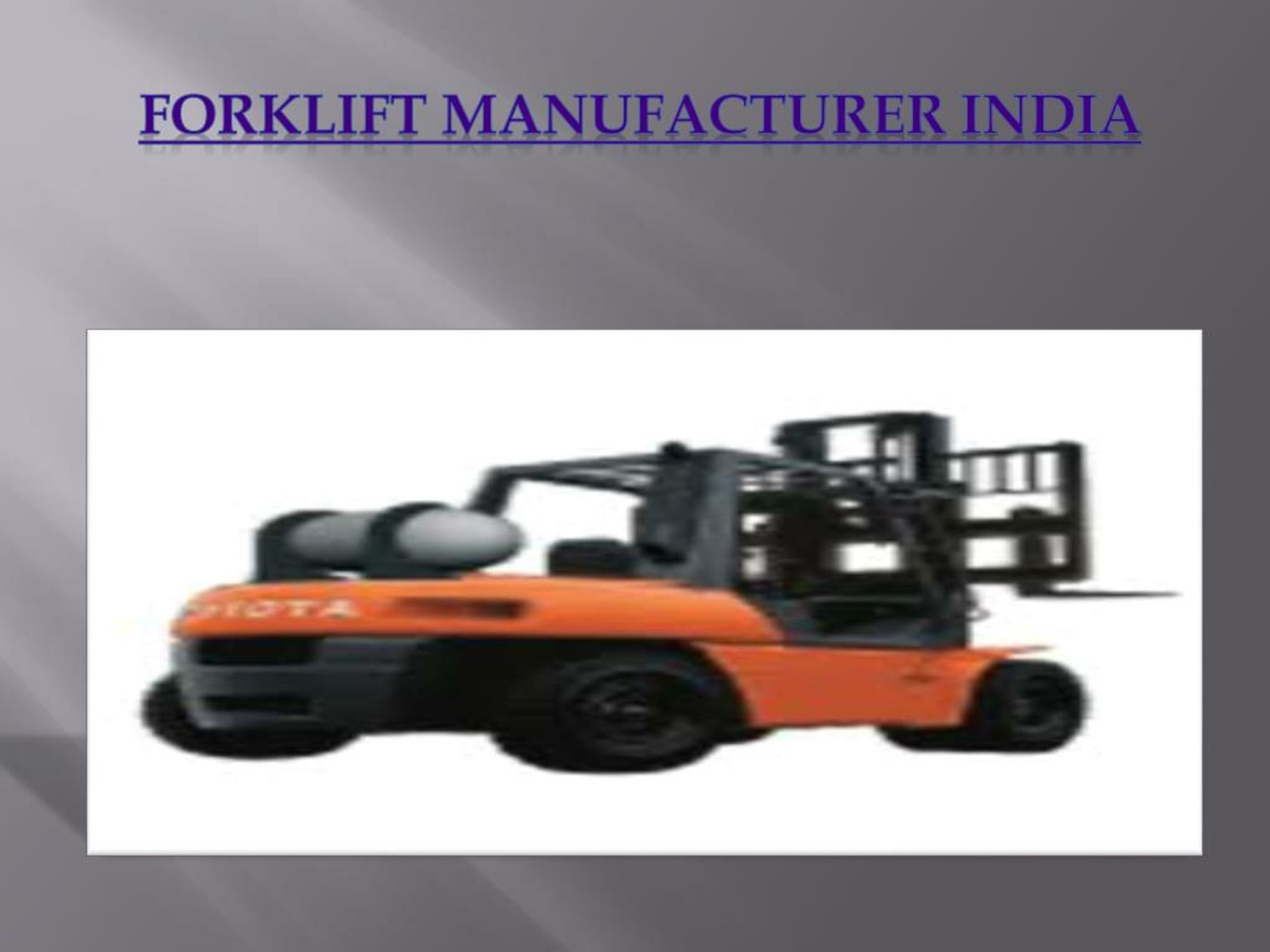 PPT Toyota material handling India,Material handling India PowerPoint