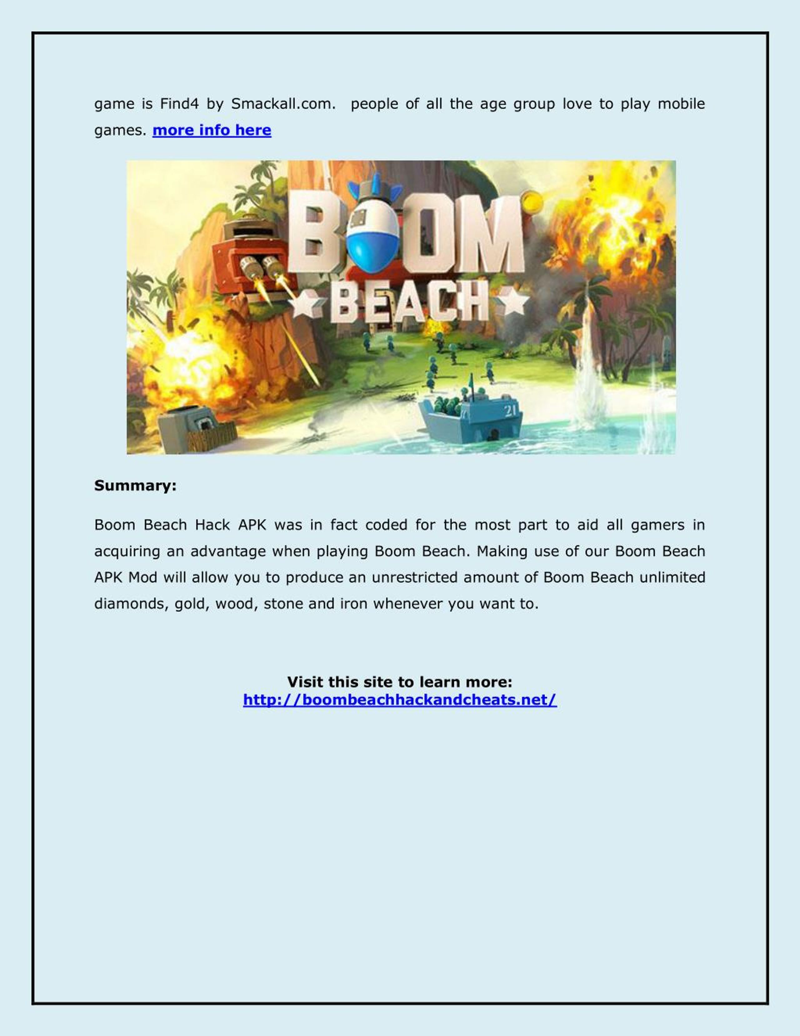 PPT Boom BeachBoom Beach Hack And Cheats PowerPoint Presentation
