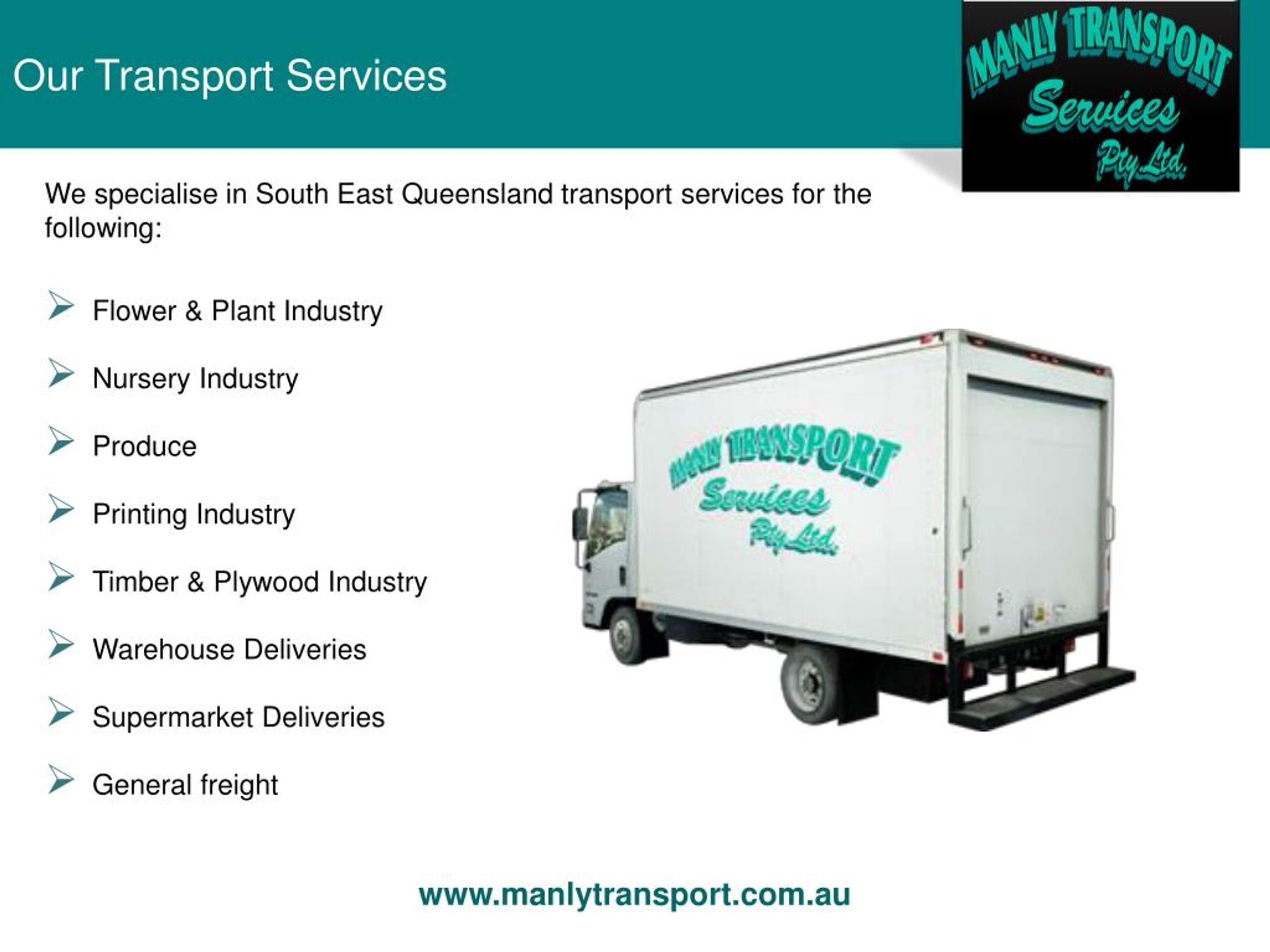 PPT Transportation and Logistics Services in Queensland PowerPoint