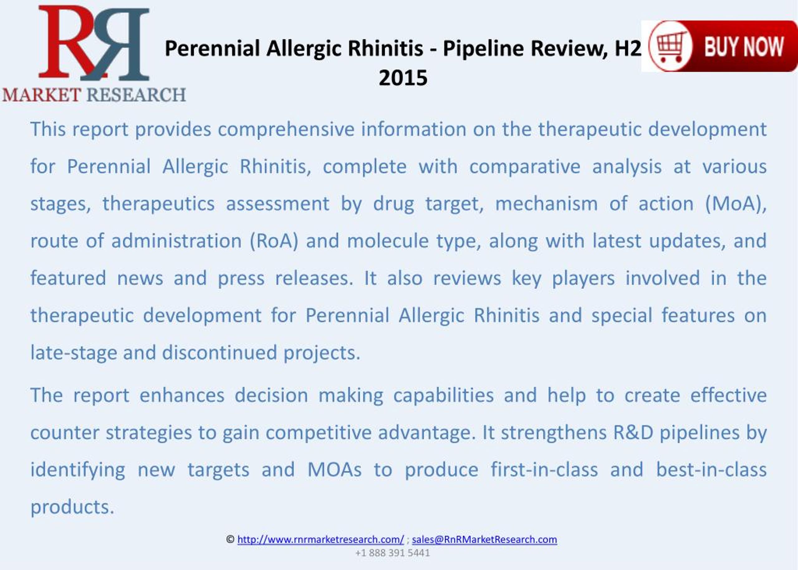 PPT Perennial Allergic Rhinitis Pipeline Therapeutics Assessment Review H2 2015 PowerPoint