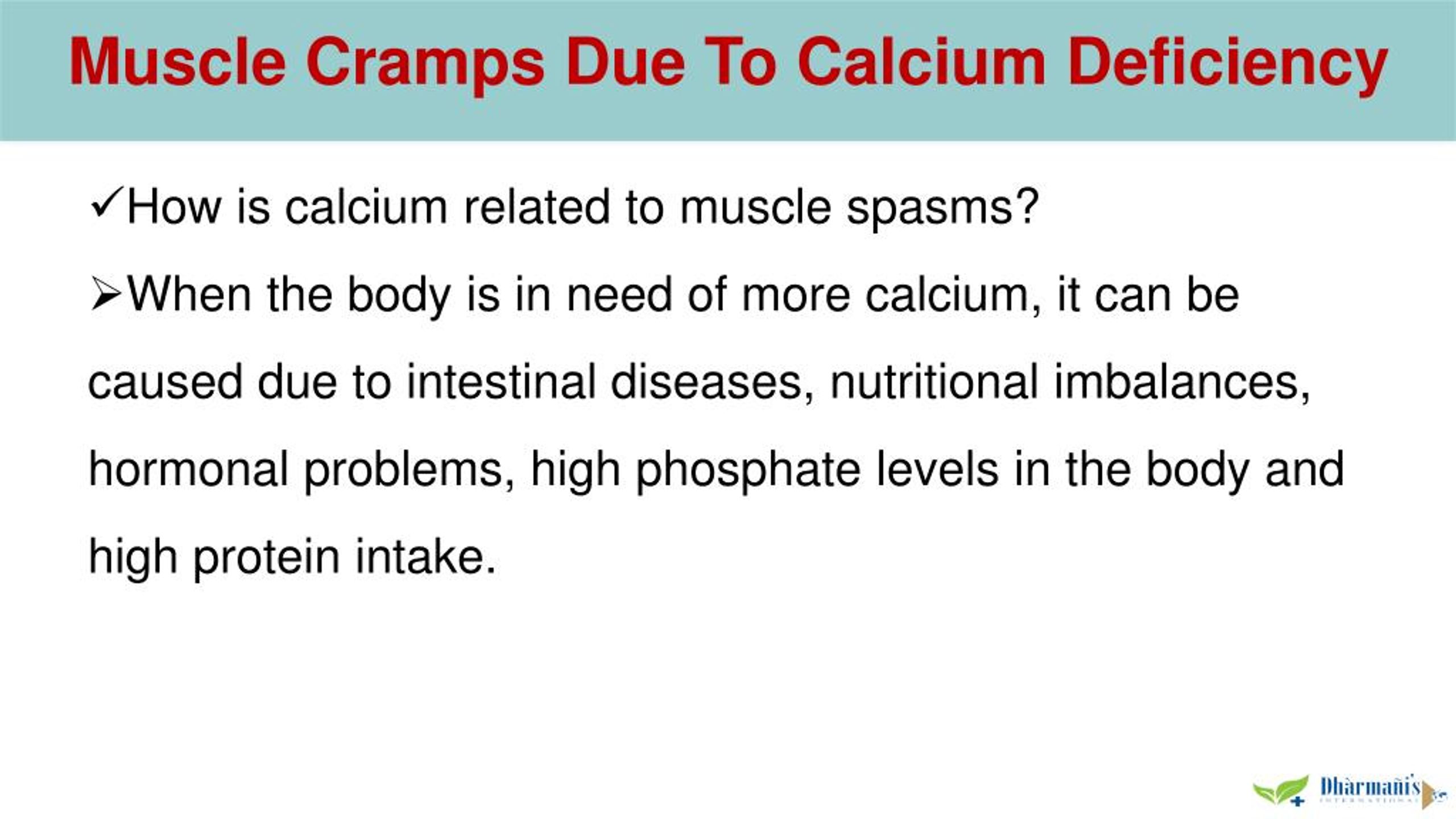 PPT Natural Calcium Supplements To Reduce Muscle Cramps And Spasms