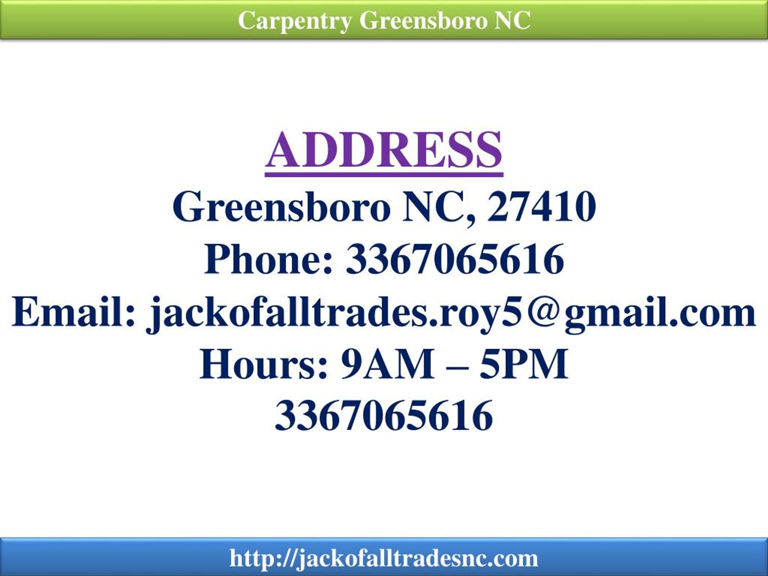 PPT Drywall and Window Installation, Deck Building and Carpentry, Flooring Greensboro NC