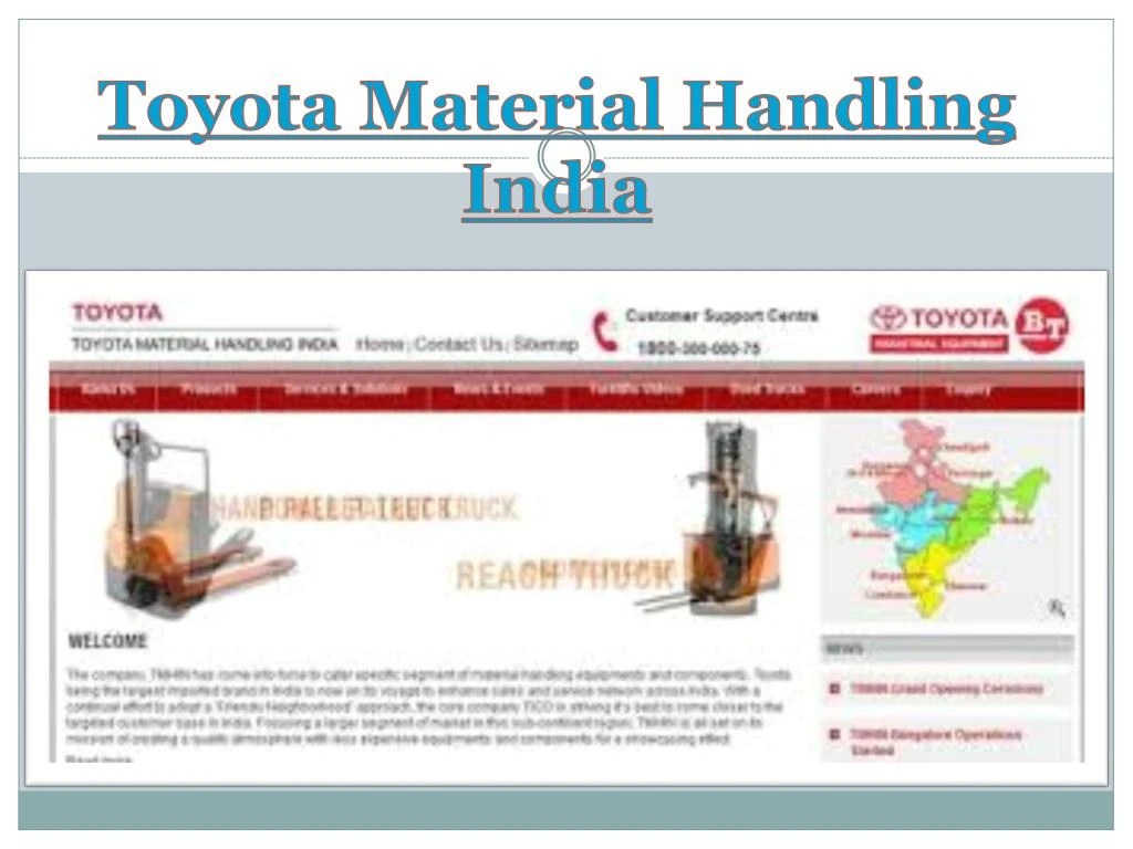 PPT Toyota Material Handling India Forklift Manufacturer India