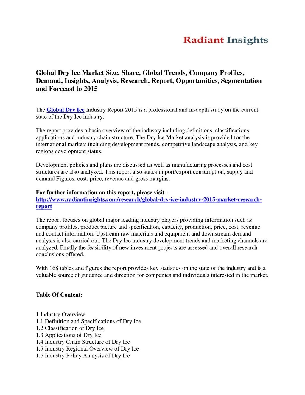 PPT Global Dry Ice Market Share Analysis And Growth Opportunity to