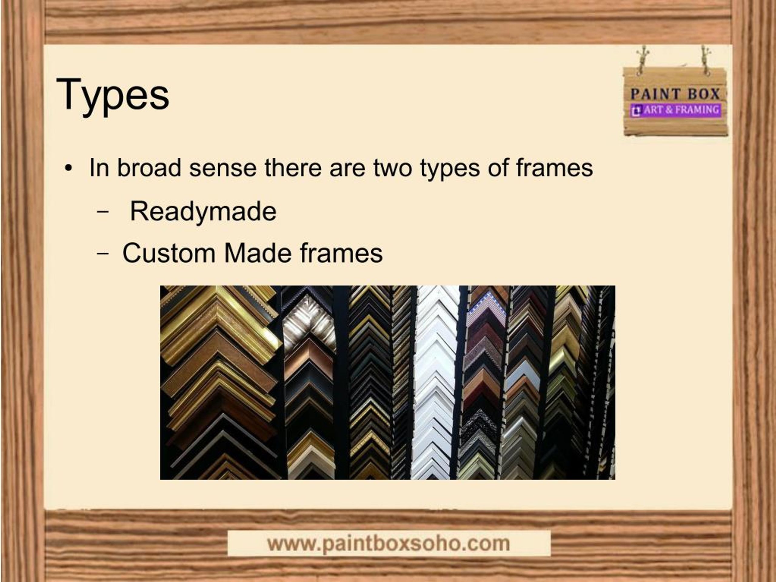PPT Types of Picture Framing PowerPoint Presentation, free download