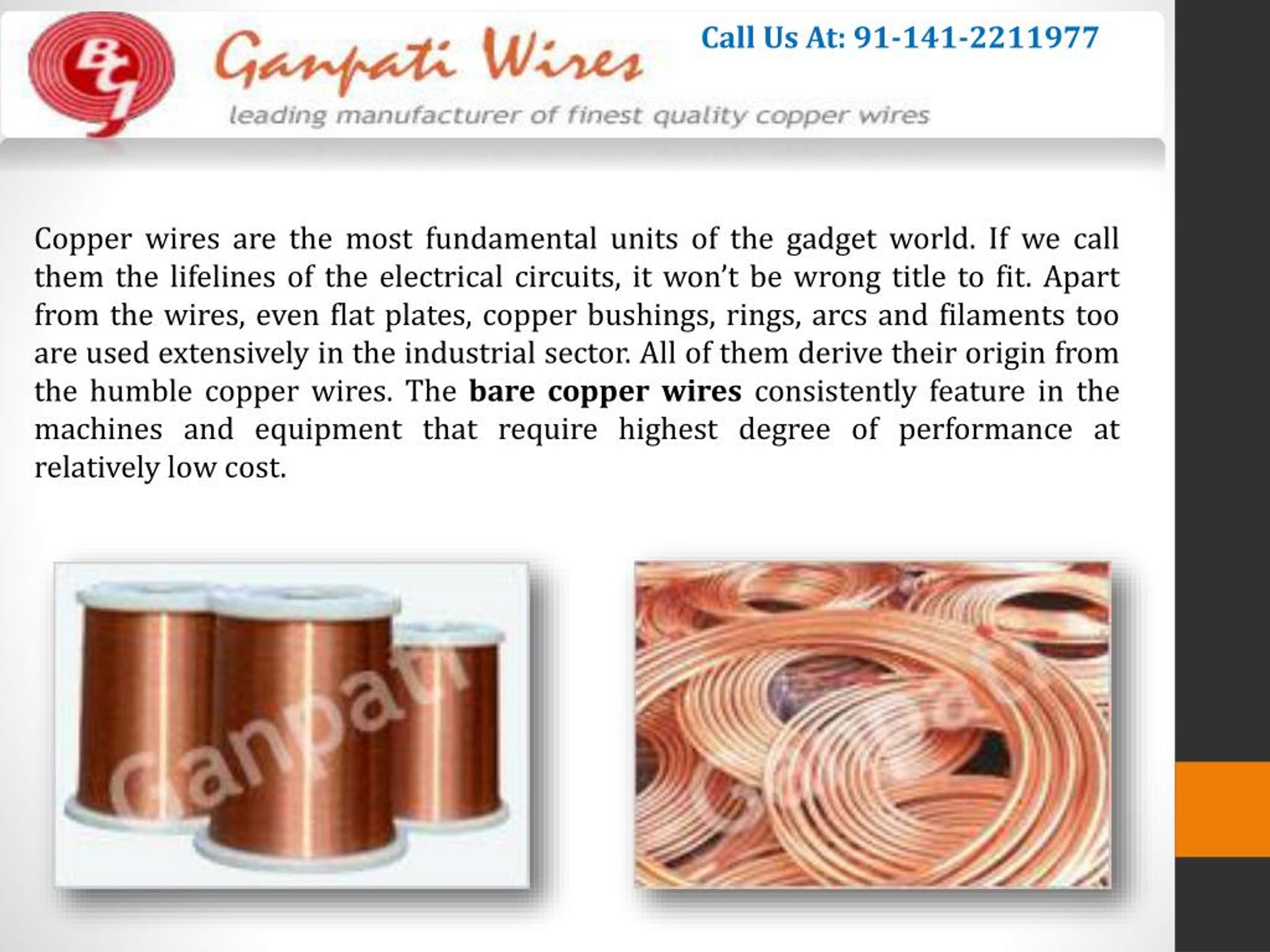 PPT Bare Copper Wire Manufacturing Company PowerPoint Presentation