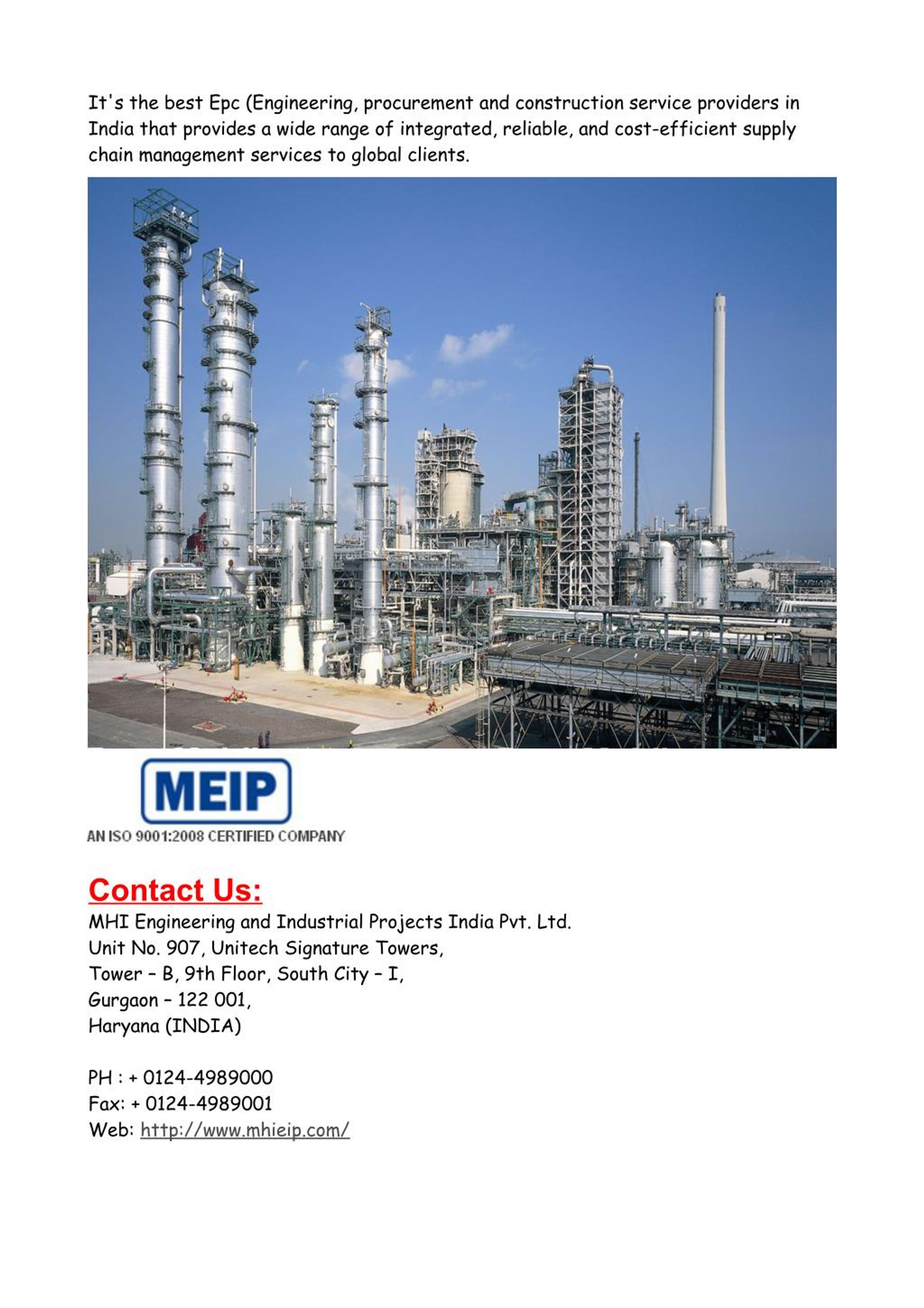 PPT Top & Best EPC Companies in India MEIP PowerPoint Presentation