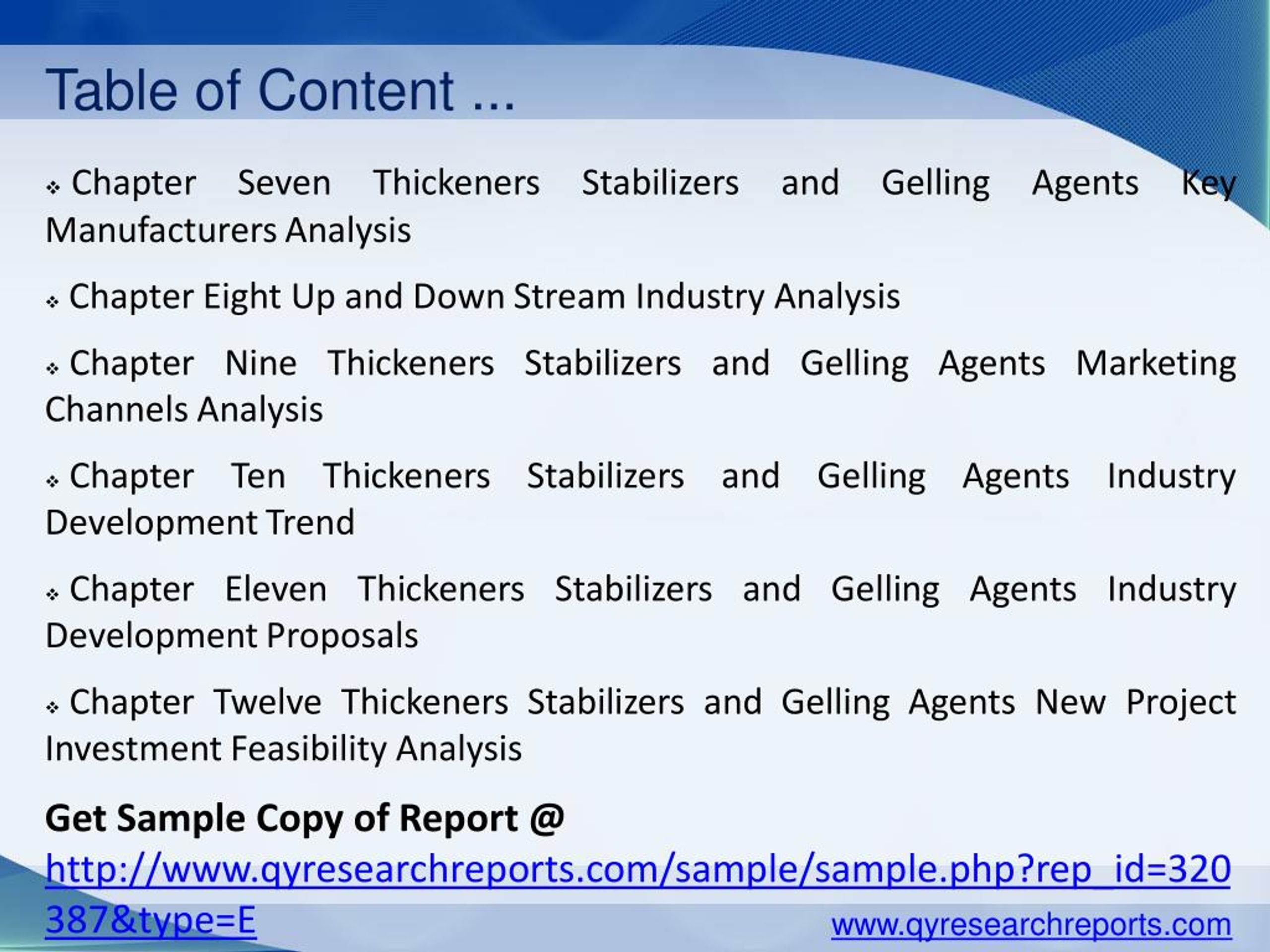 PPT Global Thickeners Stabilizers and Gelling Agents Market 2015