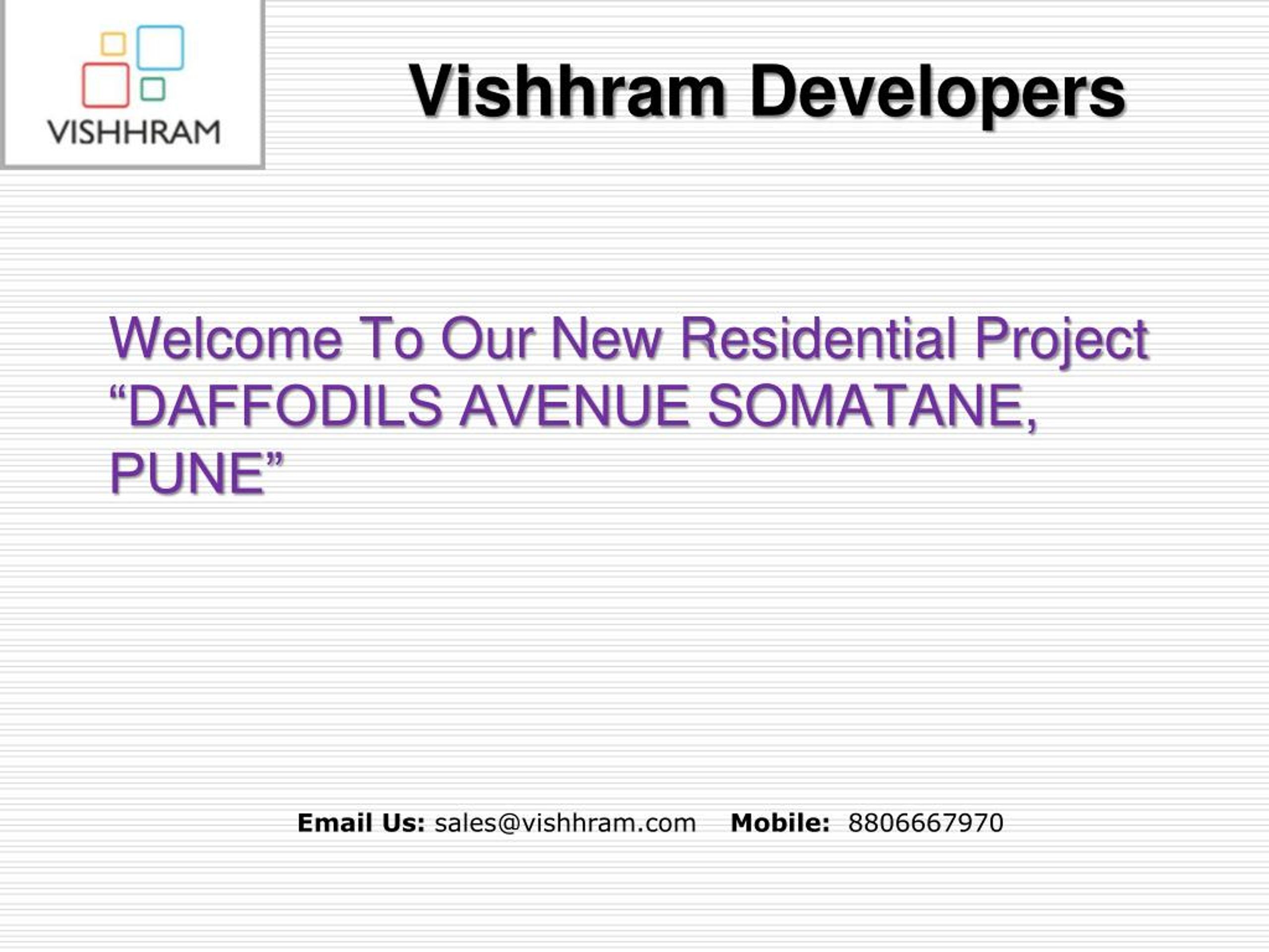 PPT DAFFODILS AVENUE SOMATANE, PUNE PowerPoint Presentation, free