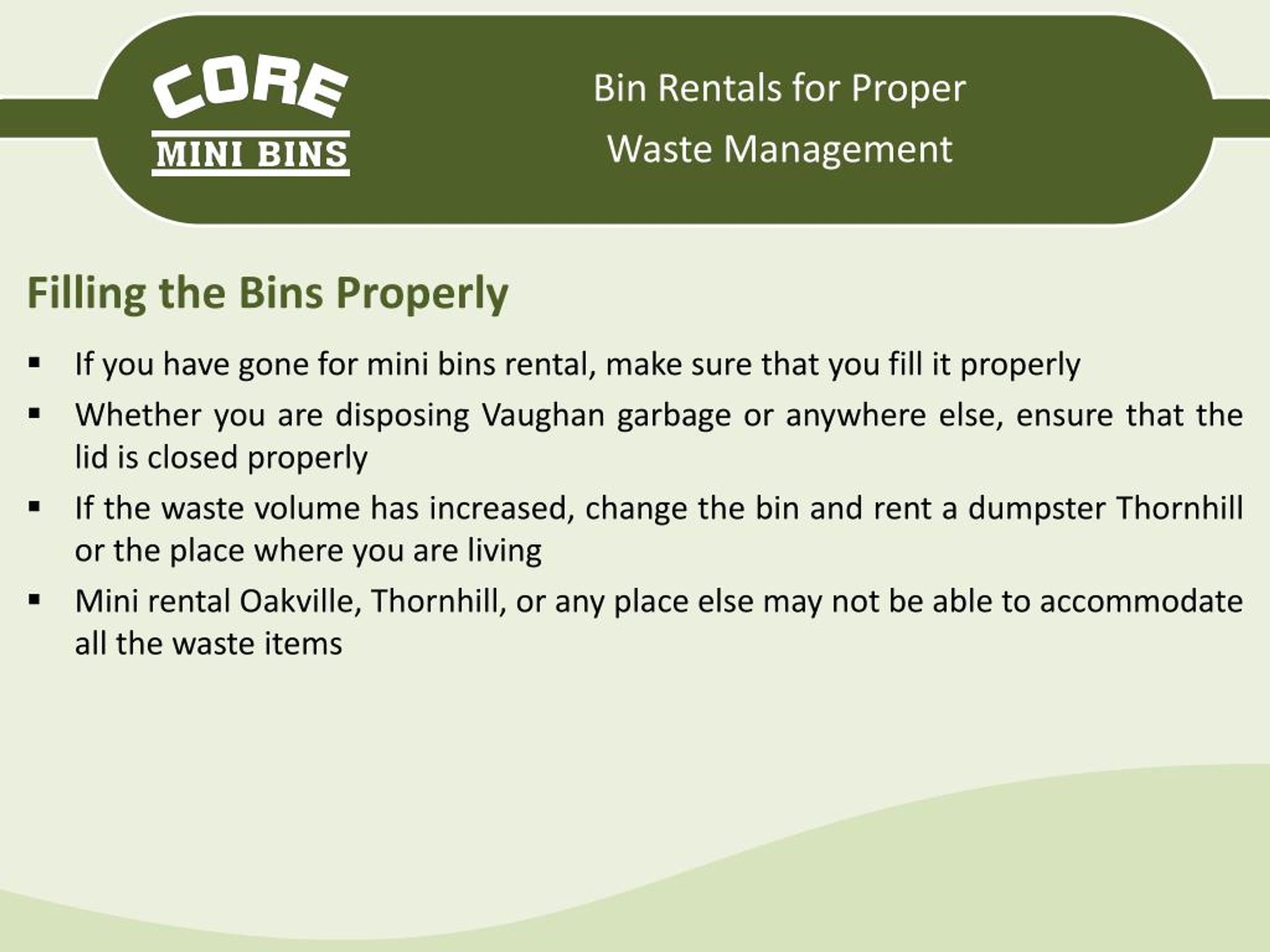 PPT Bin Rentals for Proper Waste Management PowerPoint Presentation