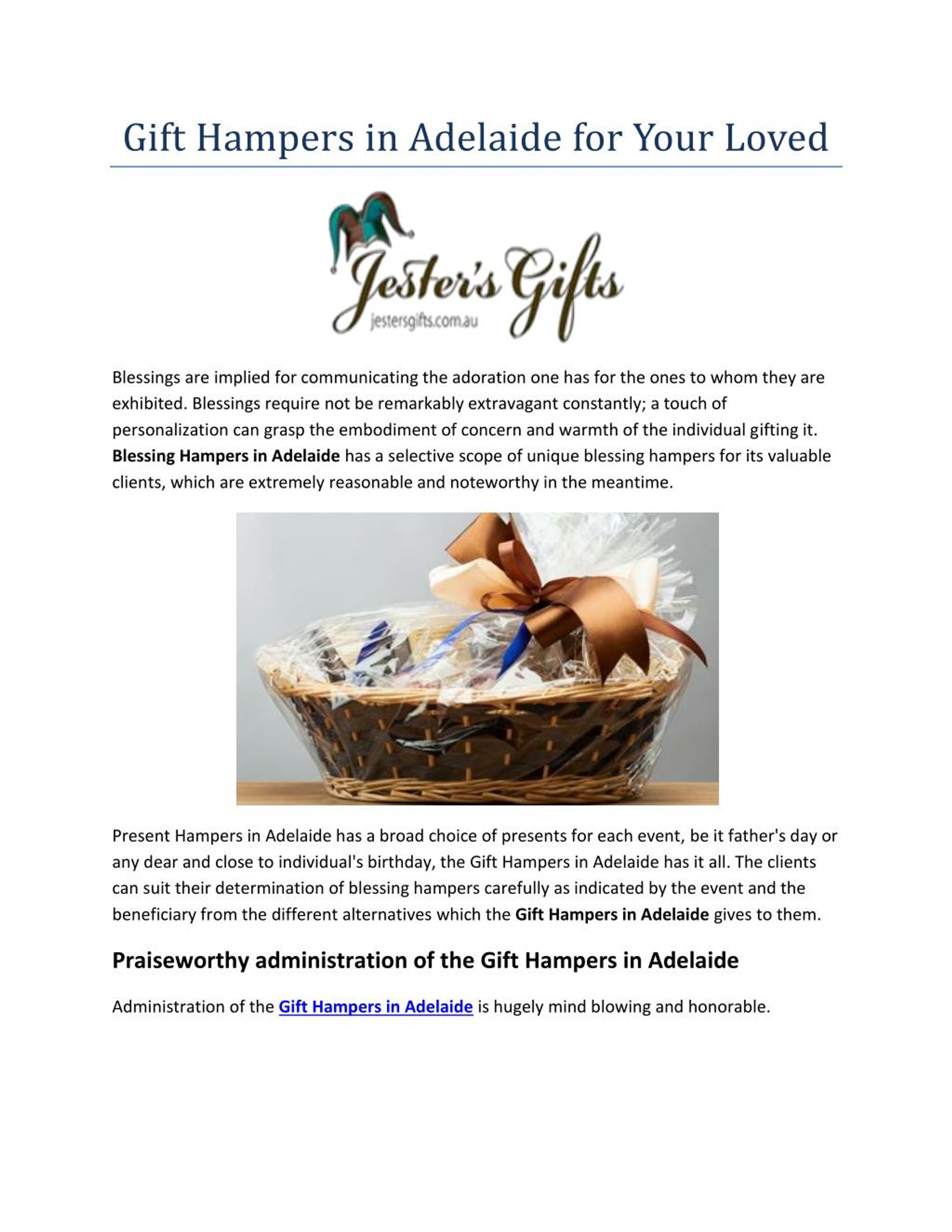 PPT Gift Hampers Adelaide PowerPoint Presentation, free download ID