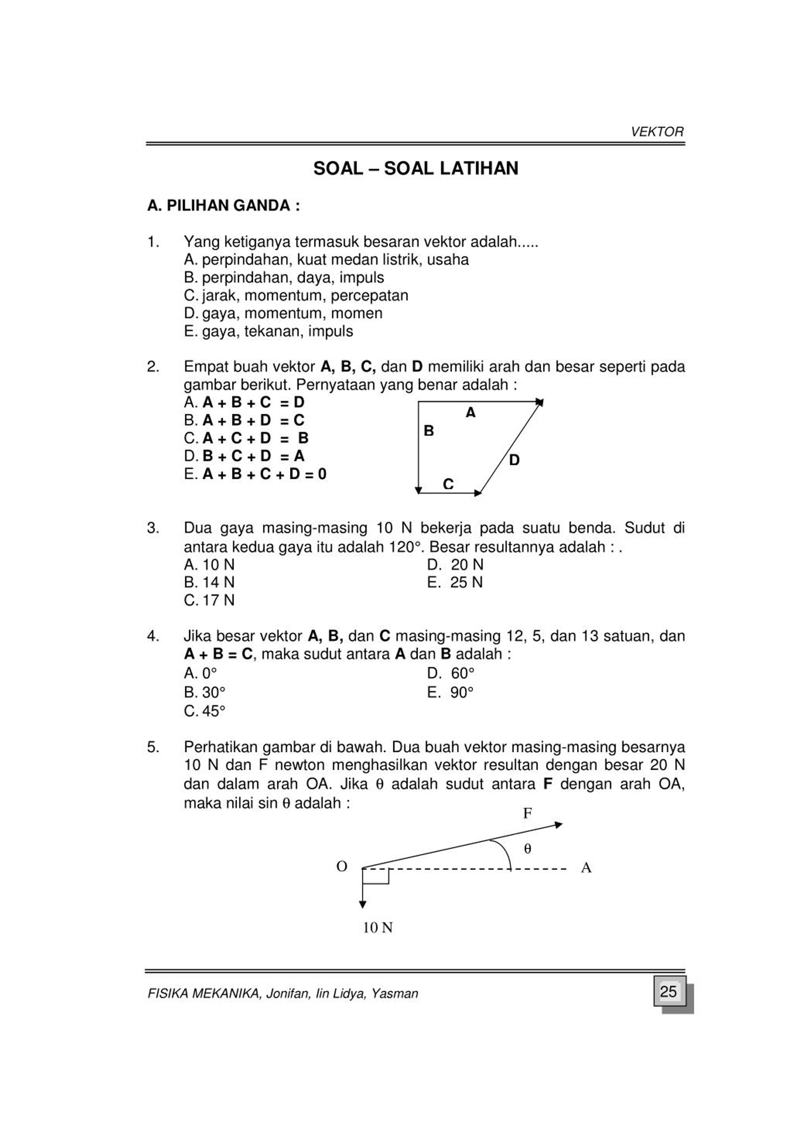 Contoh Soal Pilihan Ganda Vektor Dunia Sosial
