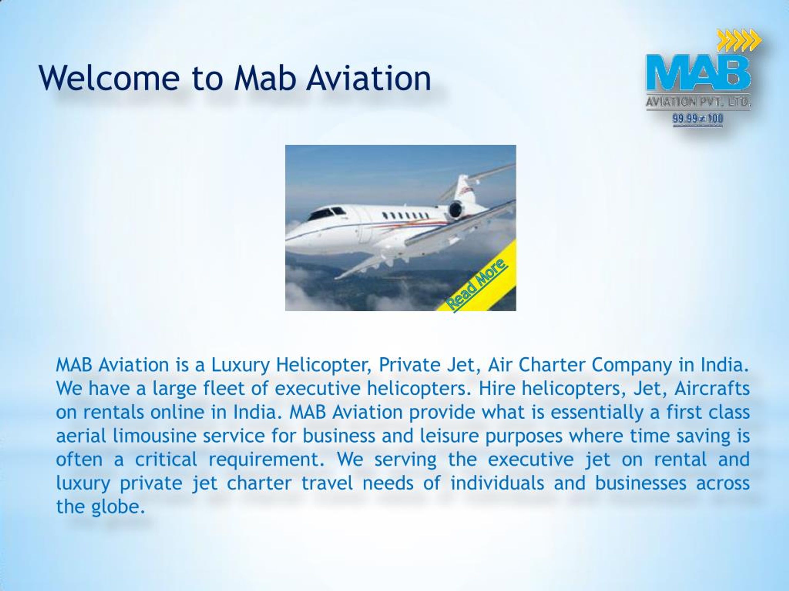 PPT Private Air Charter Services in India PowerPoint Presentation