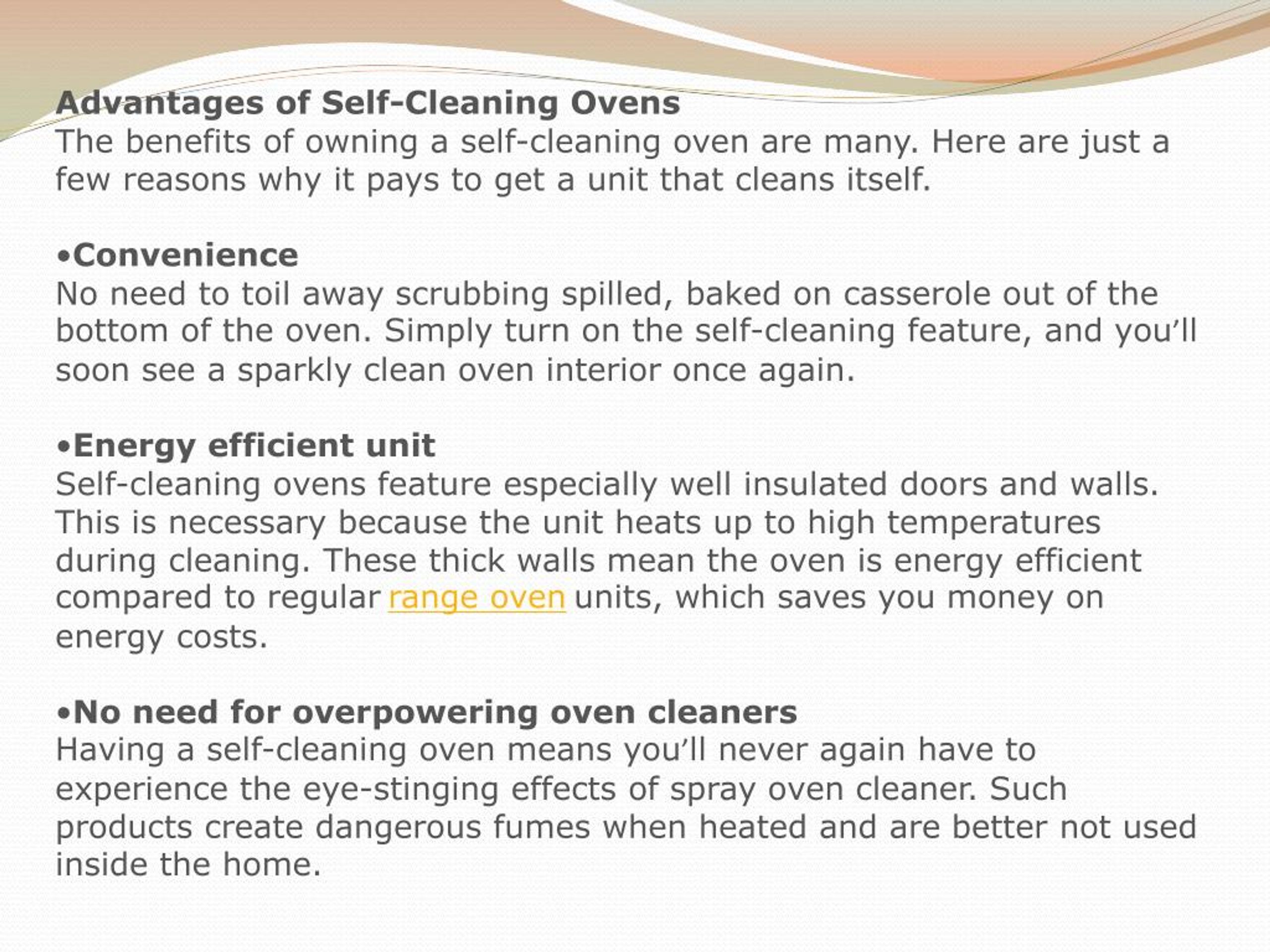 PPT The Pros and Cons of SelfCleaning vs. NonSelfCleaning Ovens