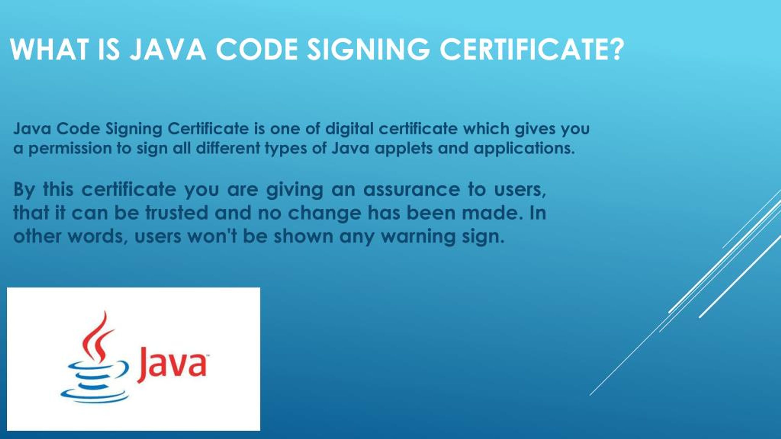 PPT Java Code Signing Certificate PowerPoint Presentation, free download ID7215529