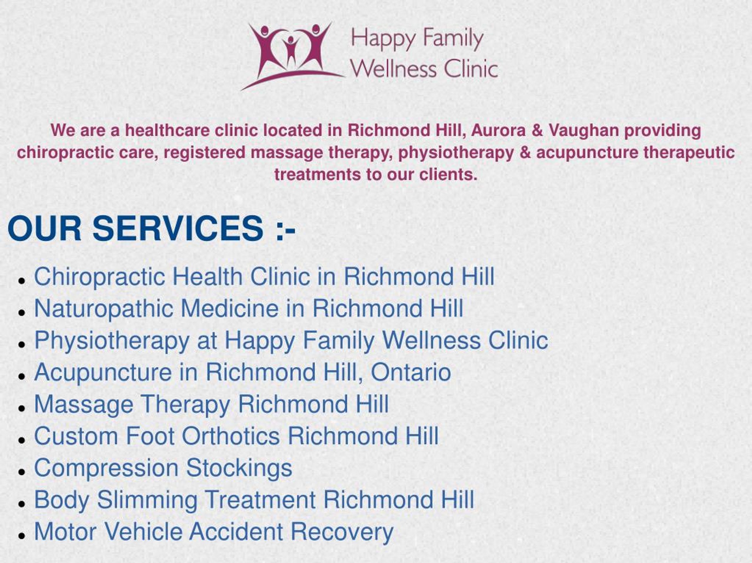 PPT Healthcare & Wellness Massage Therapy Clinic Richmond Hill