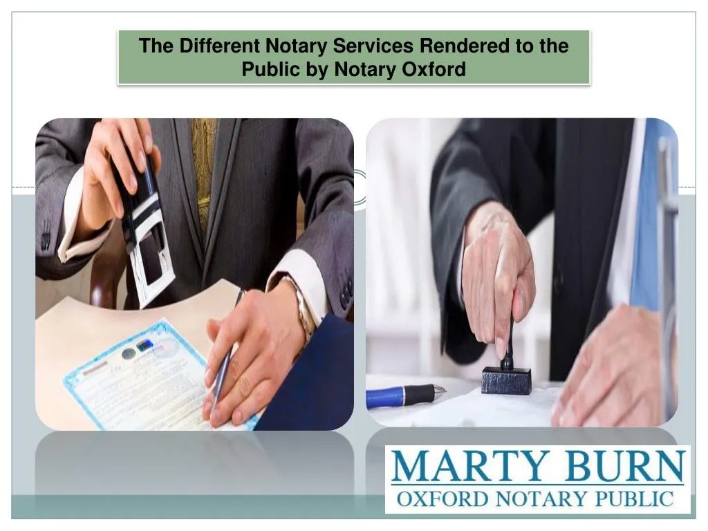 PPT The Different Notary Services Rendered to the Public by Notary