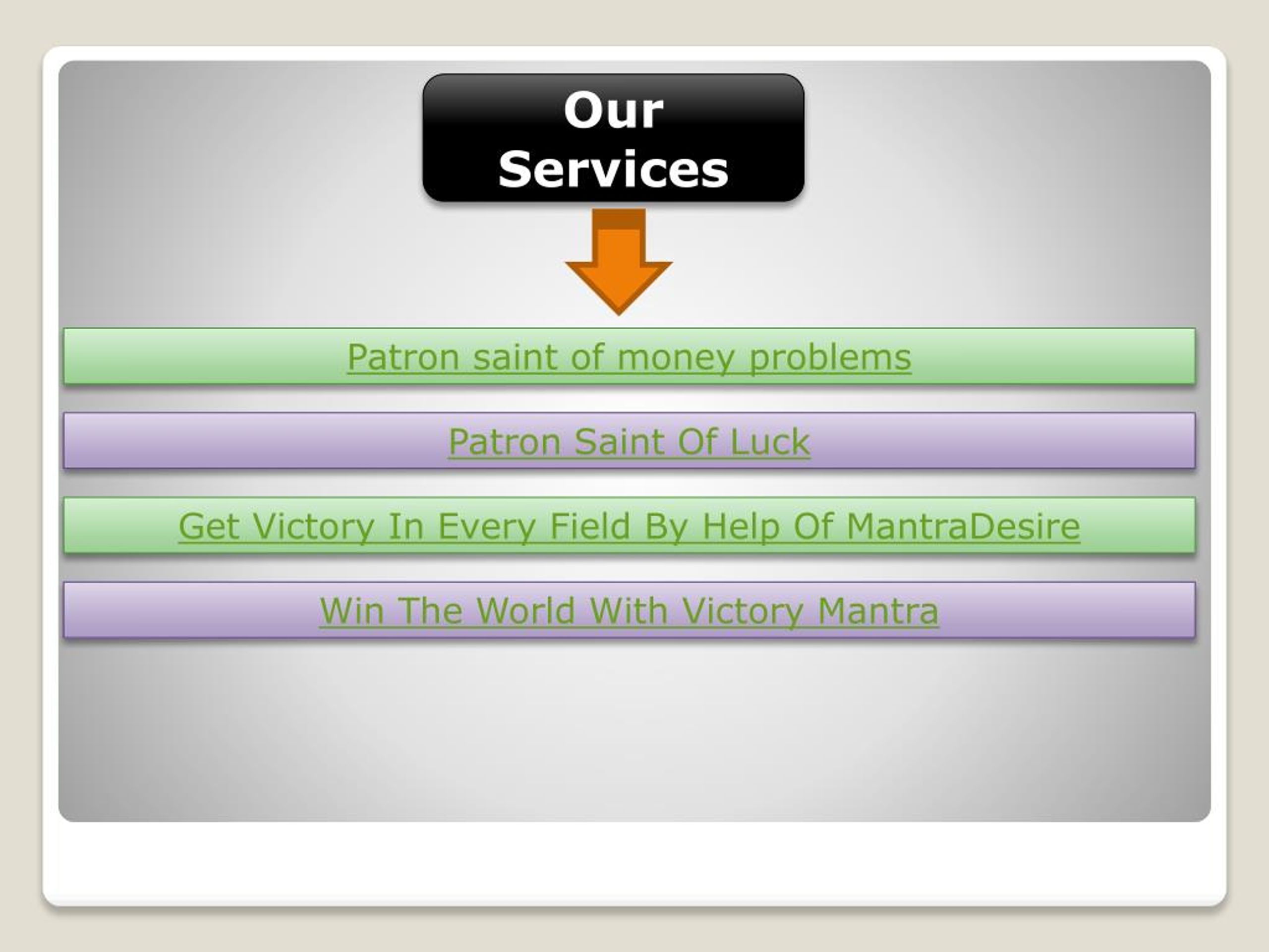 PPT Patron saint of money problems , 9521717079 PowerPoint