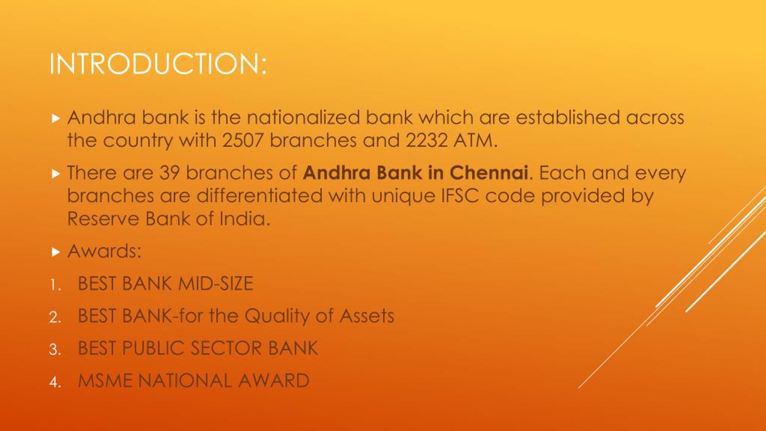 PPT Andhra Bank in Chennai PowerPoint Presentation, free download