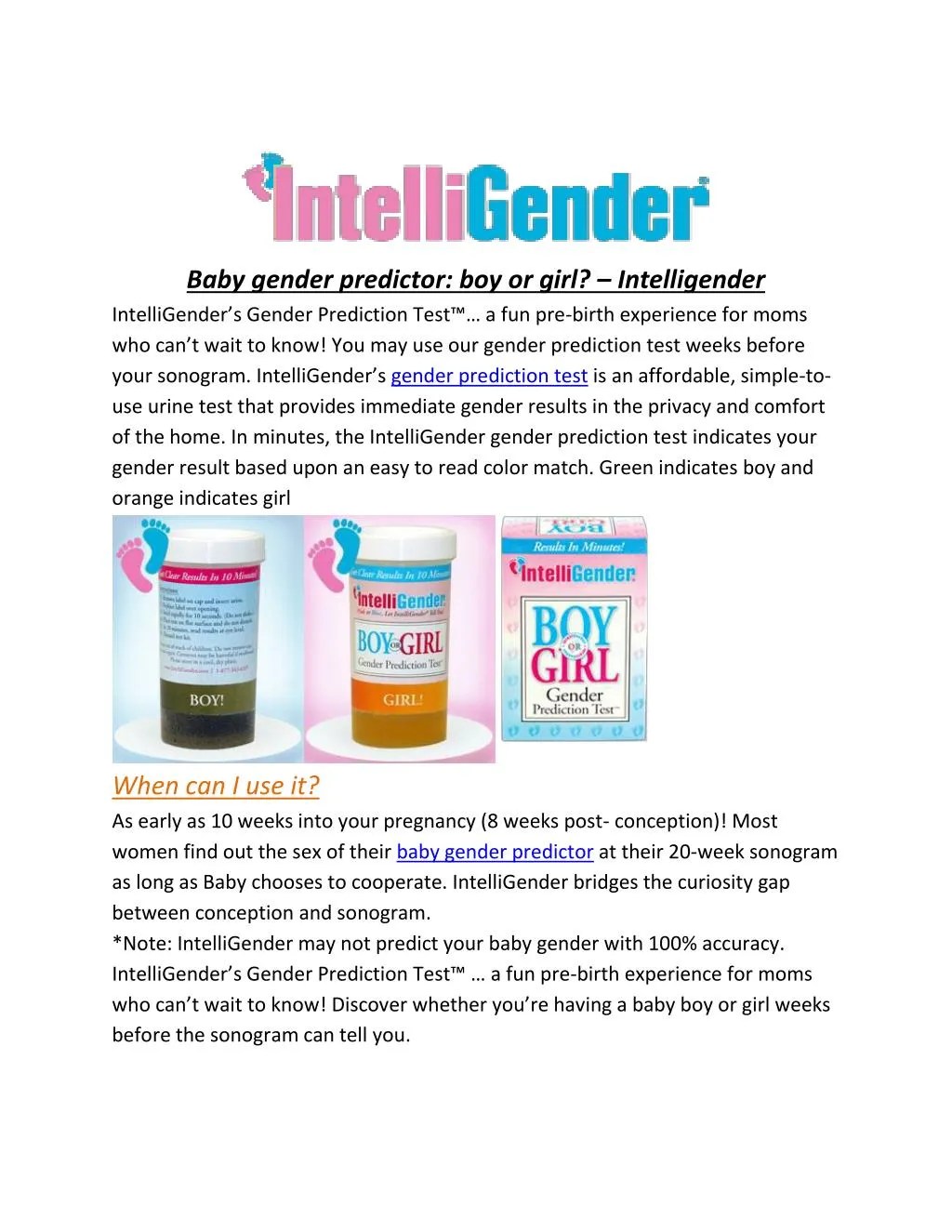 PPT Baby gender predictor boy or girl? Intelligender PowerPoint