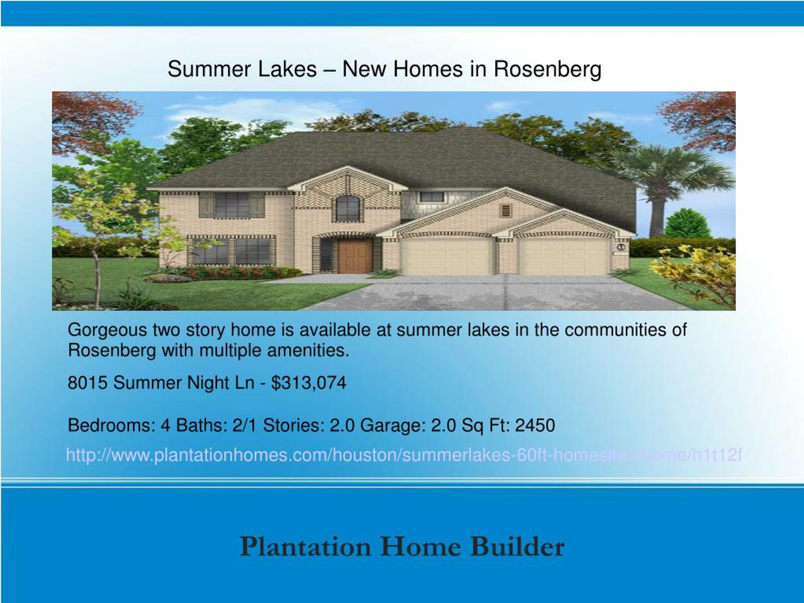 PPT Amazing New Homes Rosenberg for Sale TX PowerPoint Presentation