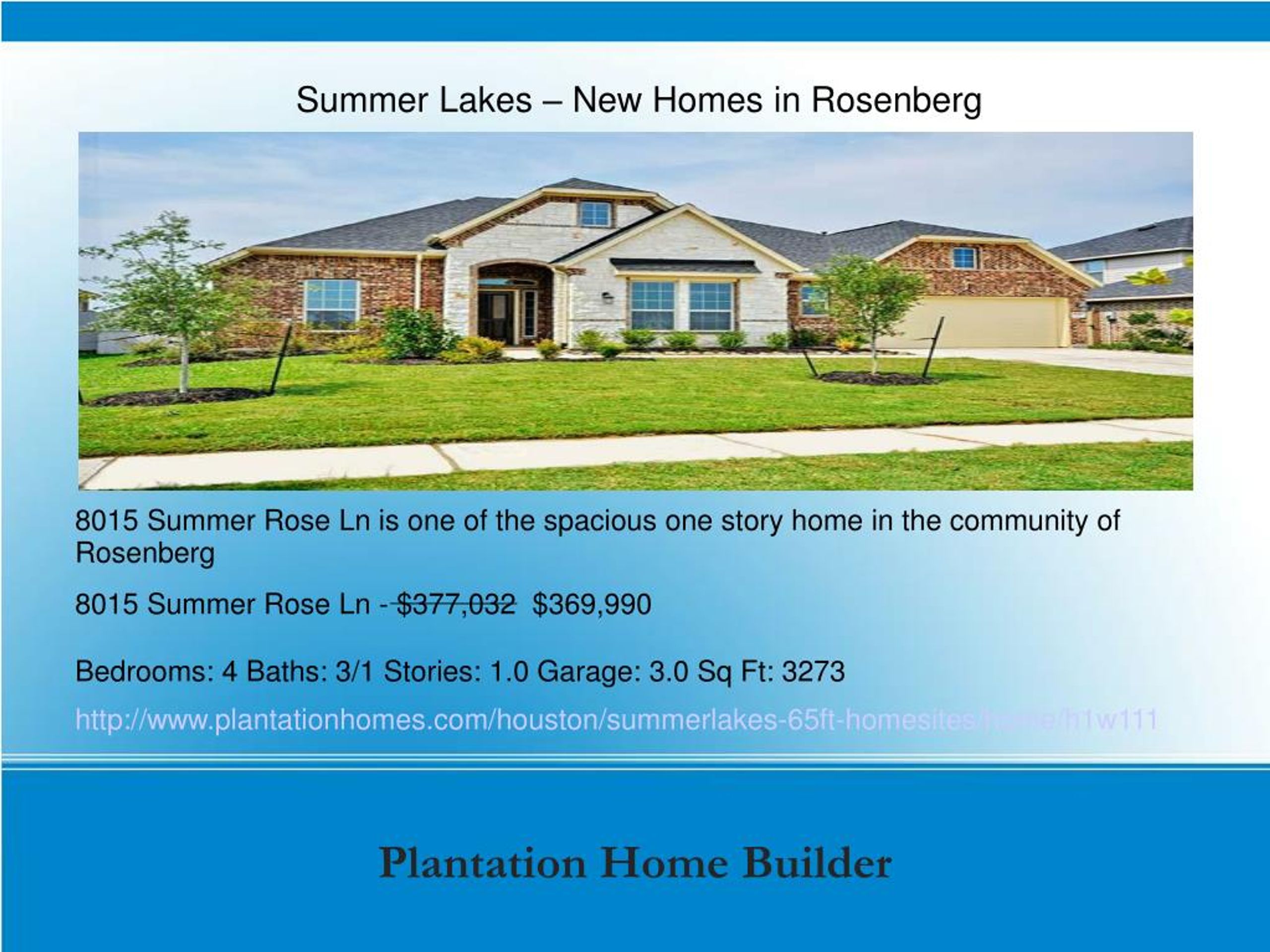 PPT Amazing New Homes Rosenberg for Sale TX PowerPoint Presentation
