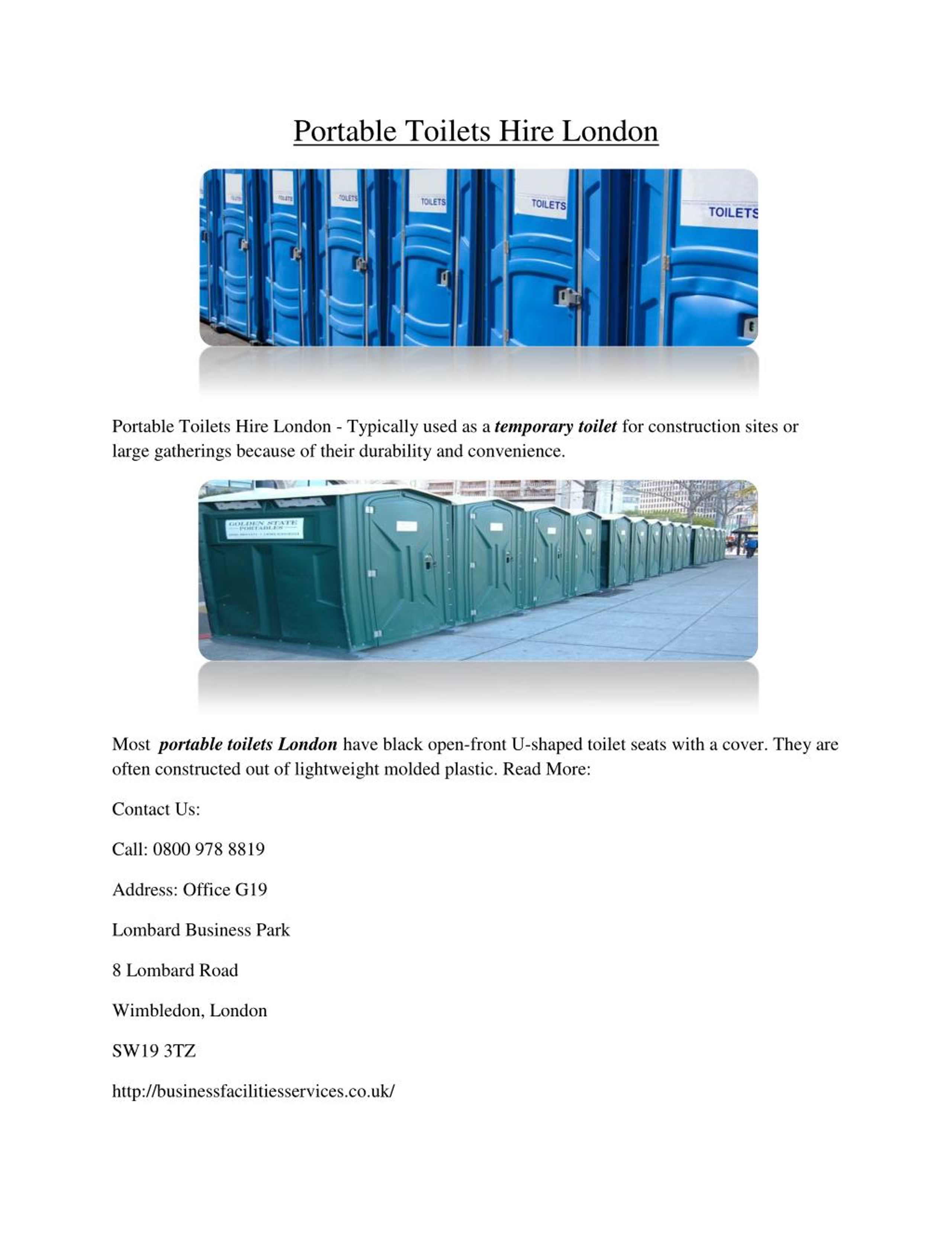 PPT Portable Toilets Hire London PowerPoint Presentation, free download ID7221272