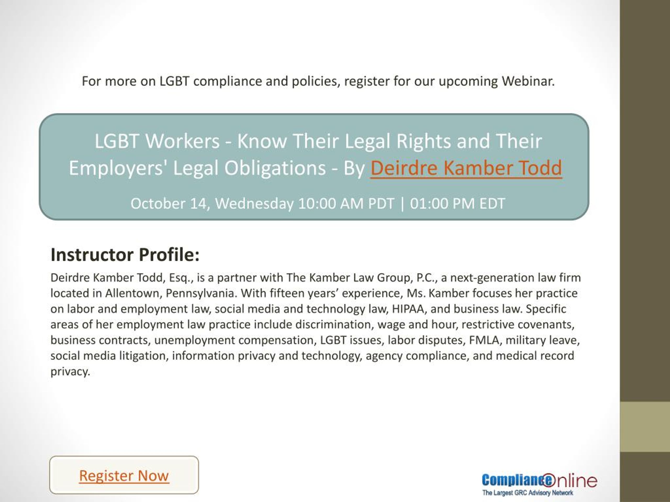 PPT "LGBT Workers Their Legal Rights and Their Employers’ Legal