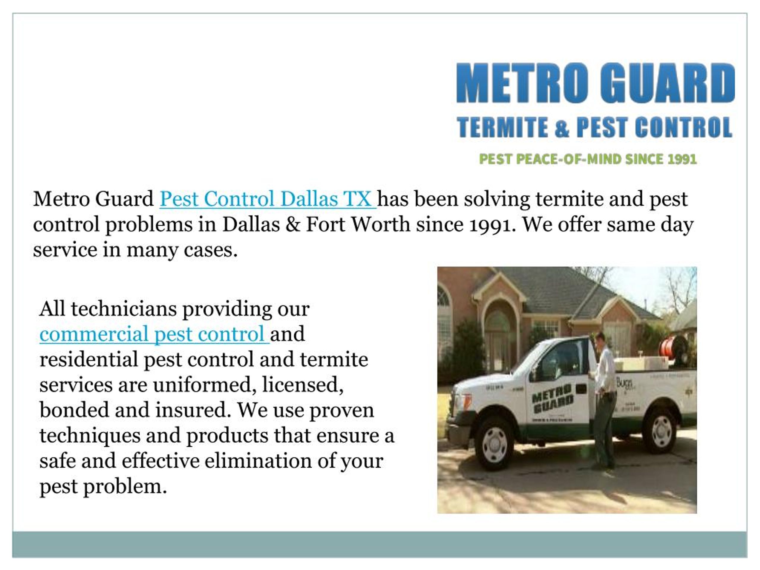 PPT Commercial Pest Control Services Gotbugs PowerPoint