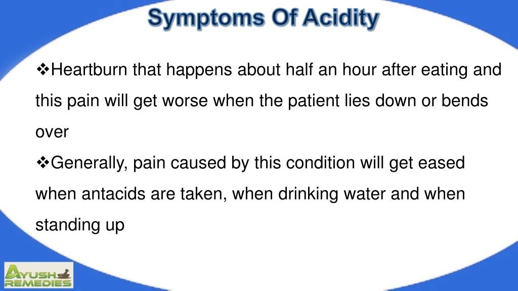 PPT Acidity Symptoms, Causes And Herbal Treatment Cures PowerPoint