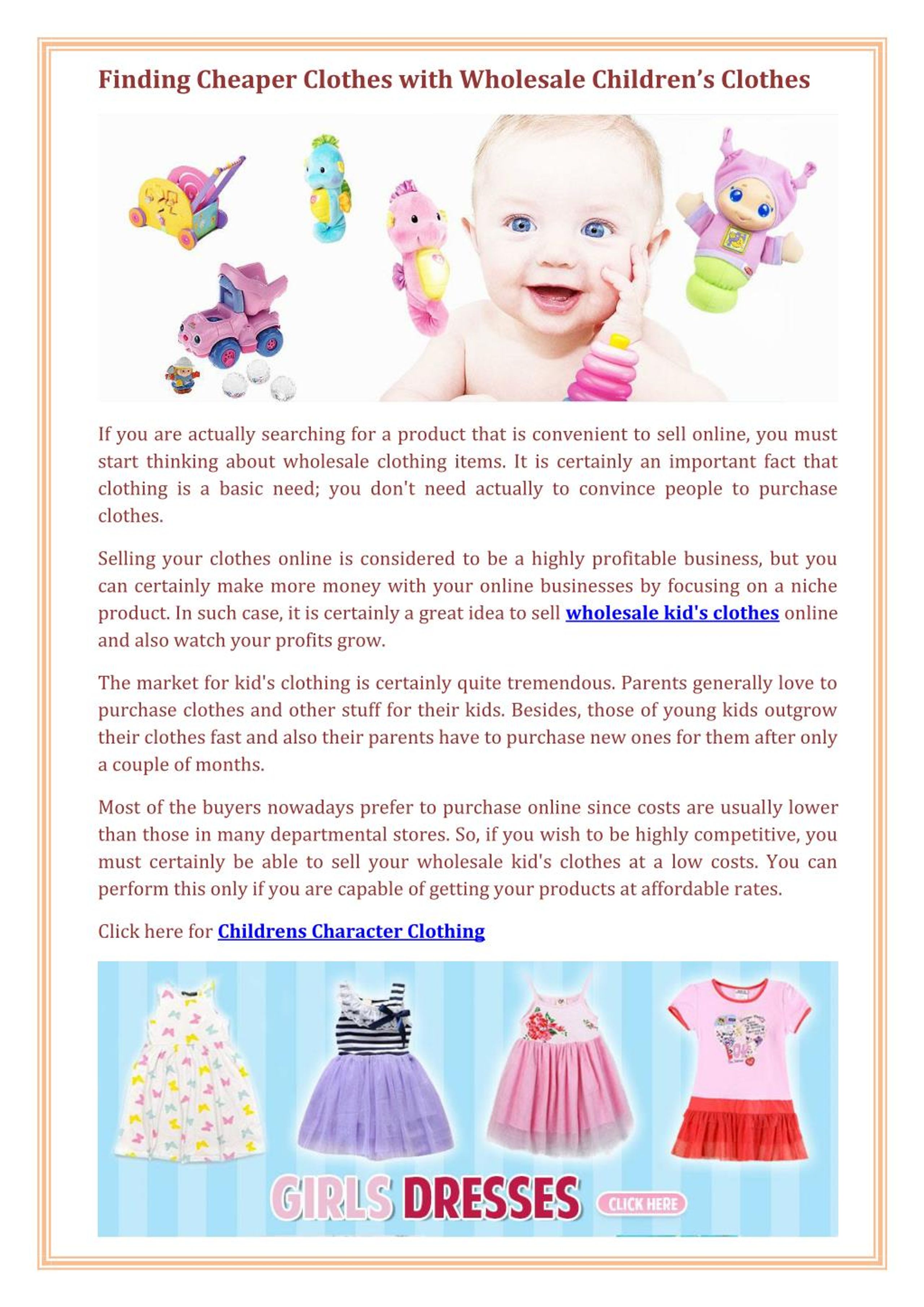 PPT Finding Cheaper Clothes with Wholesale Children’s Clothes
