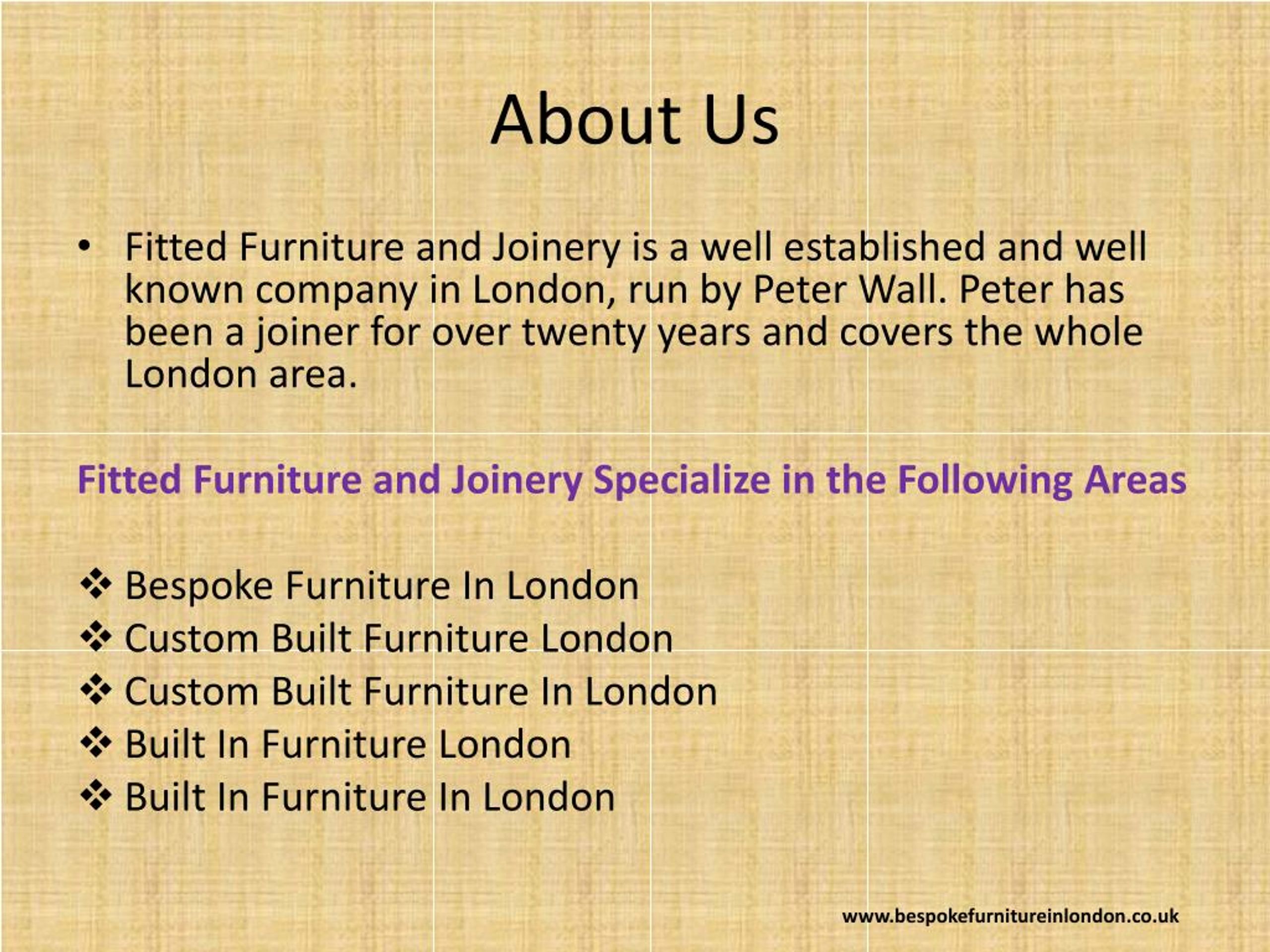 PPT Bespoke Furniture In London PowerPoint Presentation, free